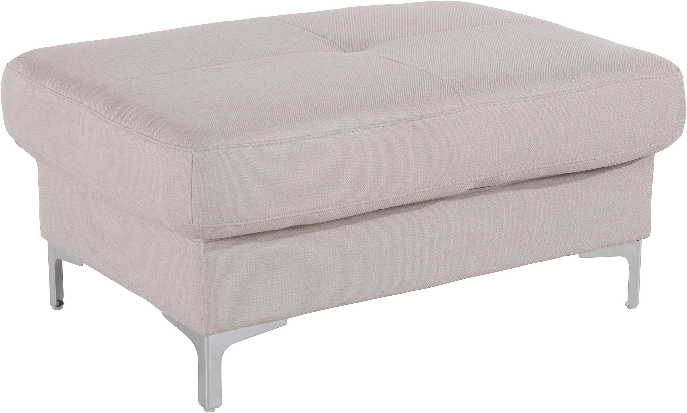 COTTA Polstergarnitur »Sammy L-Form«, (Set), Set bestehend aus: Ecksofa mit Kopfteilverstellung & Hocker