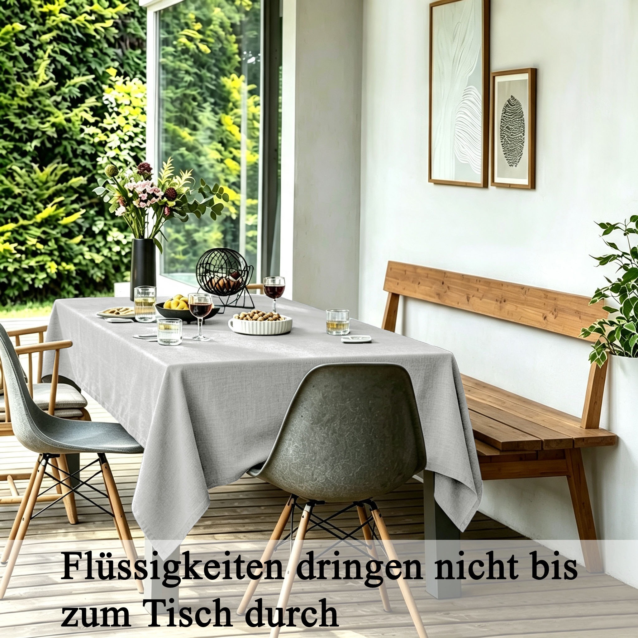 OTTO home Tischdecke "Ozzie in eckig und rund" Formstabil & pflegeleicht, eckig oder rund, Dekoration