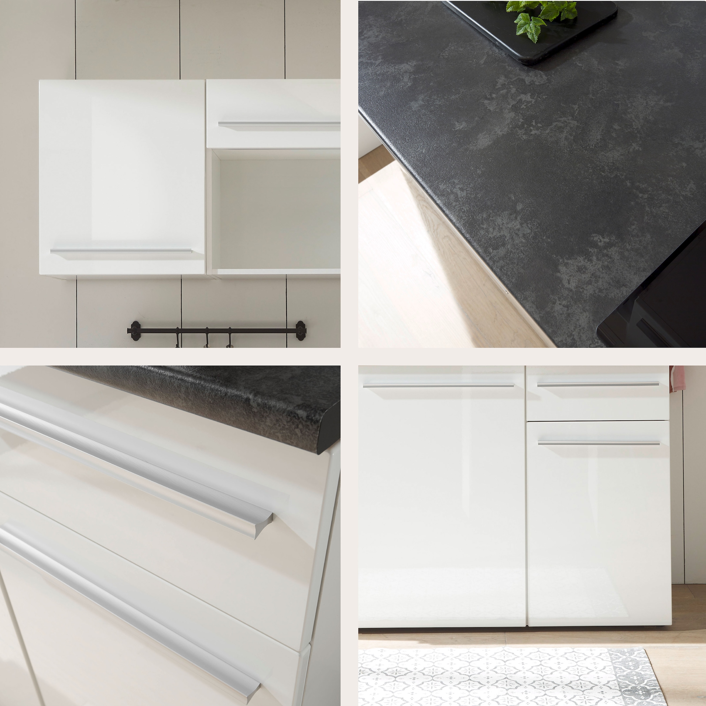 BASIC by Balculina Pantryküche »Jazz Singleküche« Breite 160 cm, wahlweise mit E-Geräten und Mikrowelle