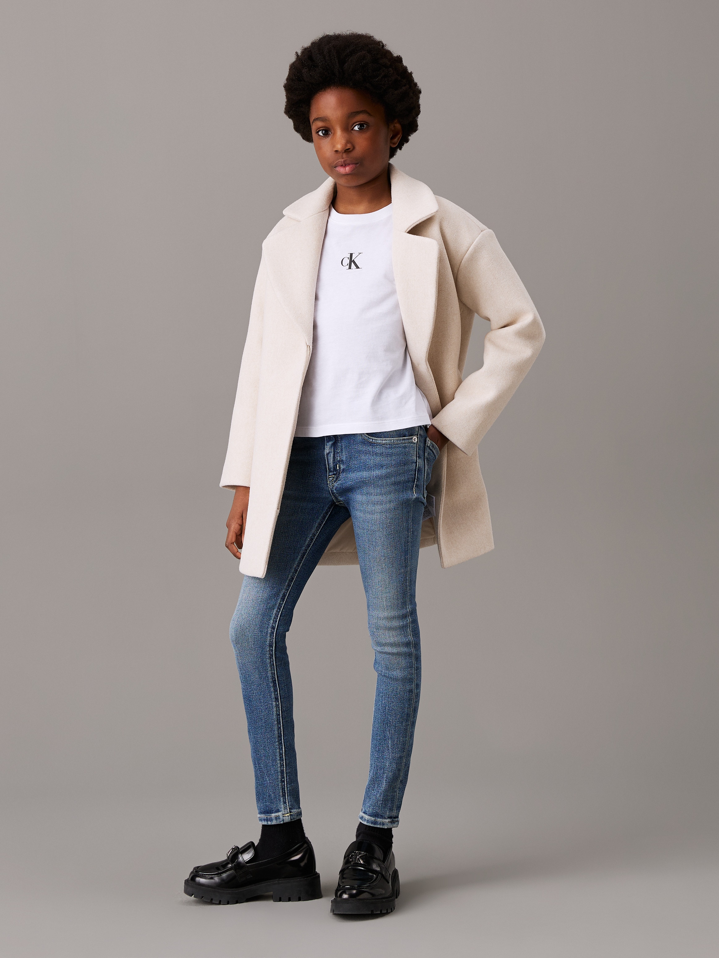 Calvin Klein Jeans Skinny-fit-Jeans »Mr Skinny Mid Blue Pws Denim«, für Kinder bis 16 Jahre und im 5-Pocket-Style