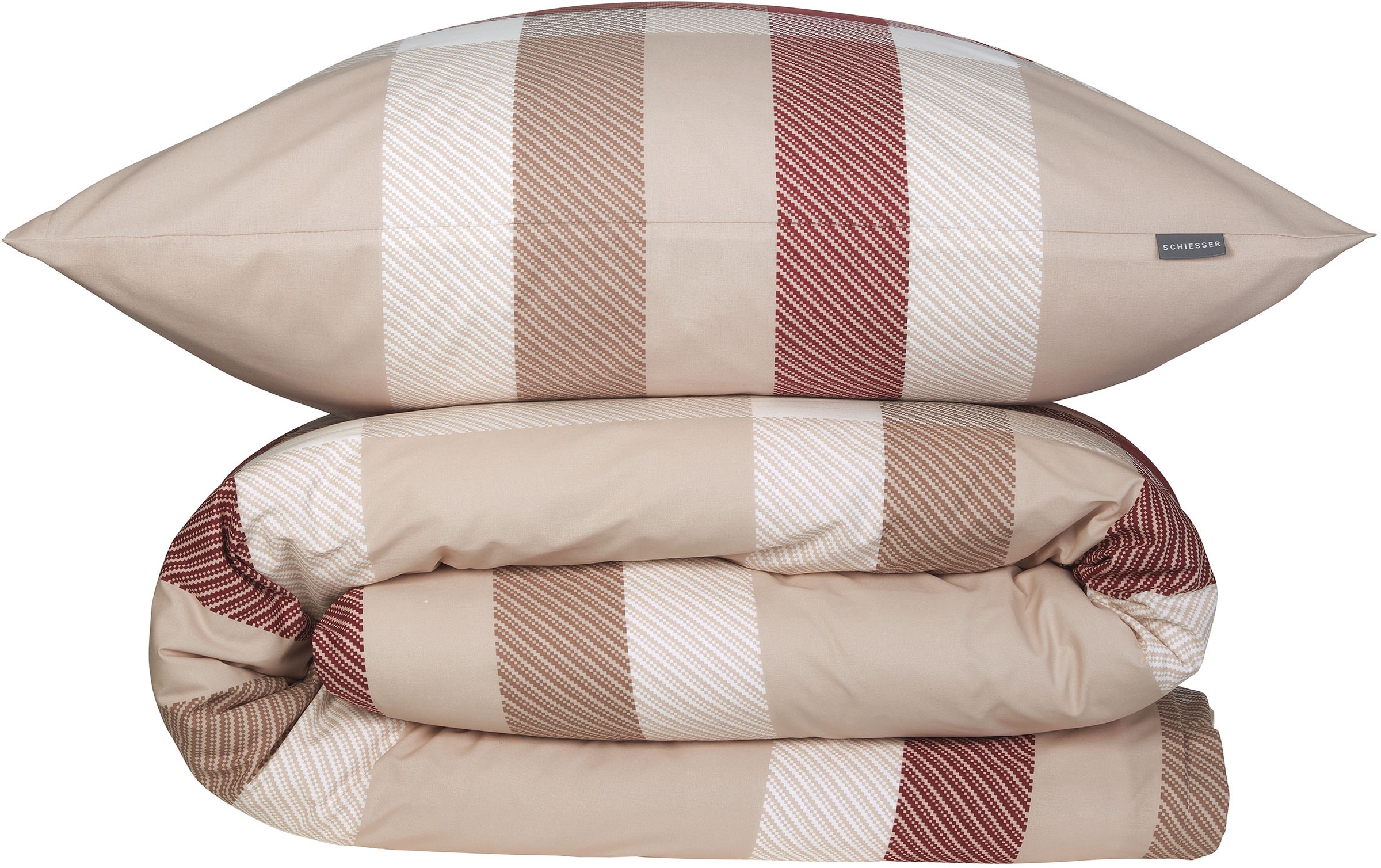 Schiesser Bettwäsche »Kris aus weicher Baumwolle mit markanten Karos«, Made in Green
