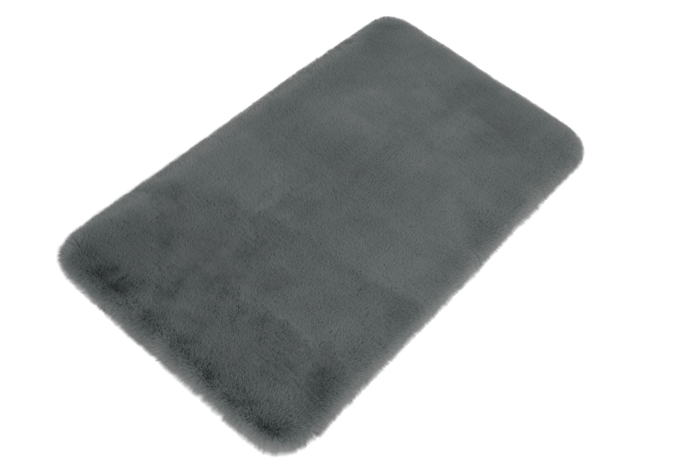 my home Badematte »Rabbit Badematten, Badvorleger, Badezimmer Teppich«, rutschhemmend beschichtet, strapazierfähig-fußbodenheizungsgeeignet-schnell trocknend, Kaninchenfell-Haptik, Badteppich, rechteckig, rund & als 3-tlg. Set