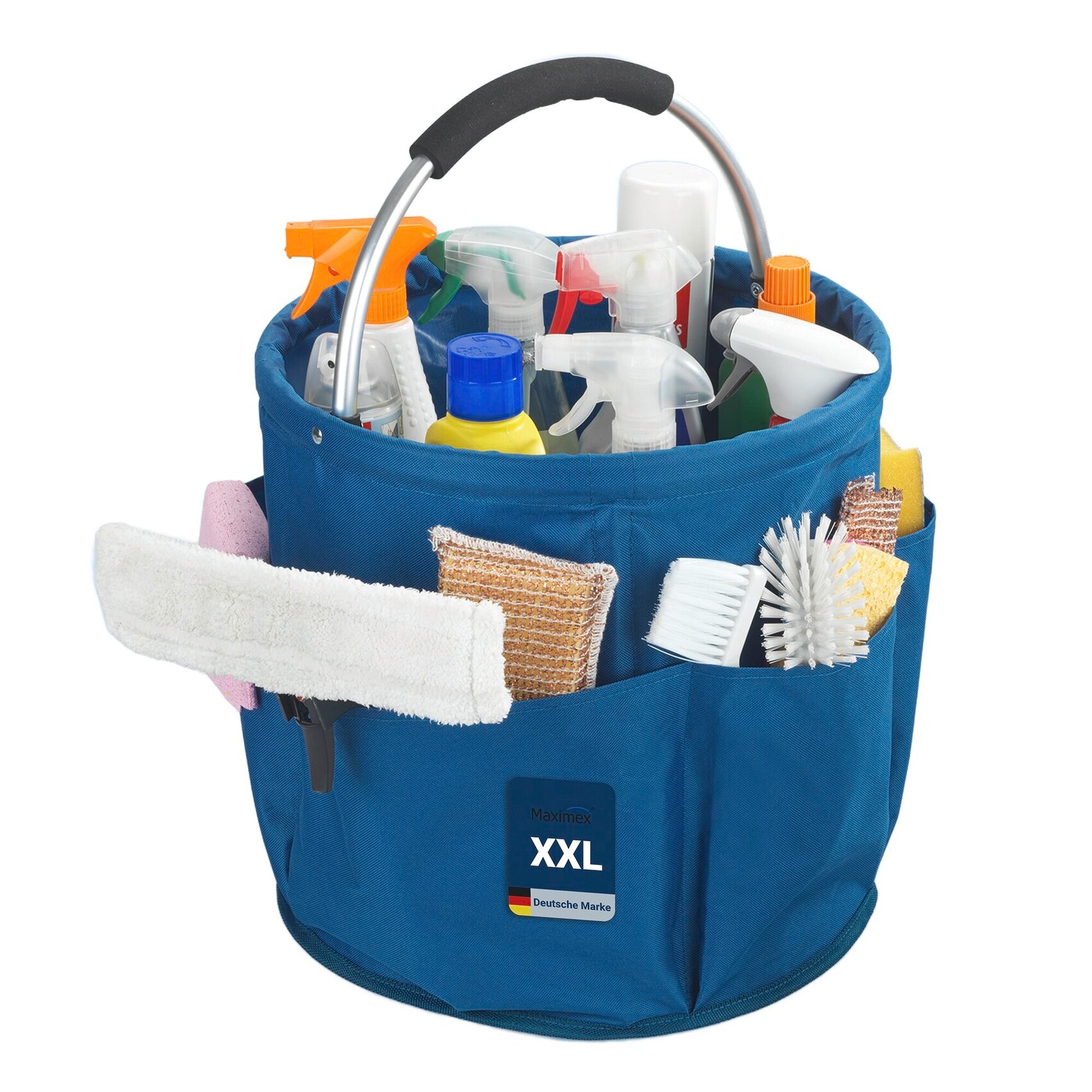 Maximex Organizer »Universal-Reinigungs-Caddy Modell HERKULES« großes Hauptfach für Reinigungsmittel, 5 Außentaschen, faltbar, 34 l