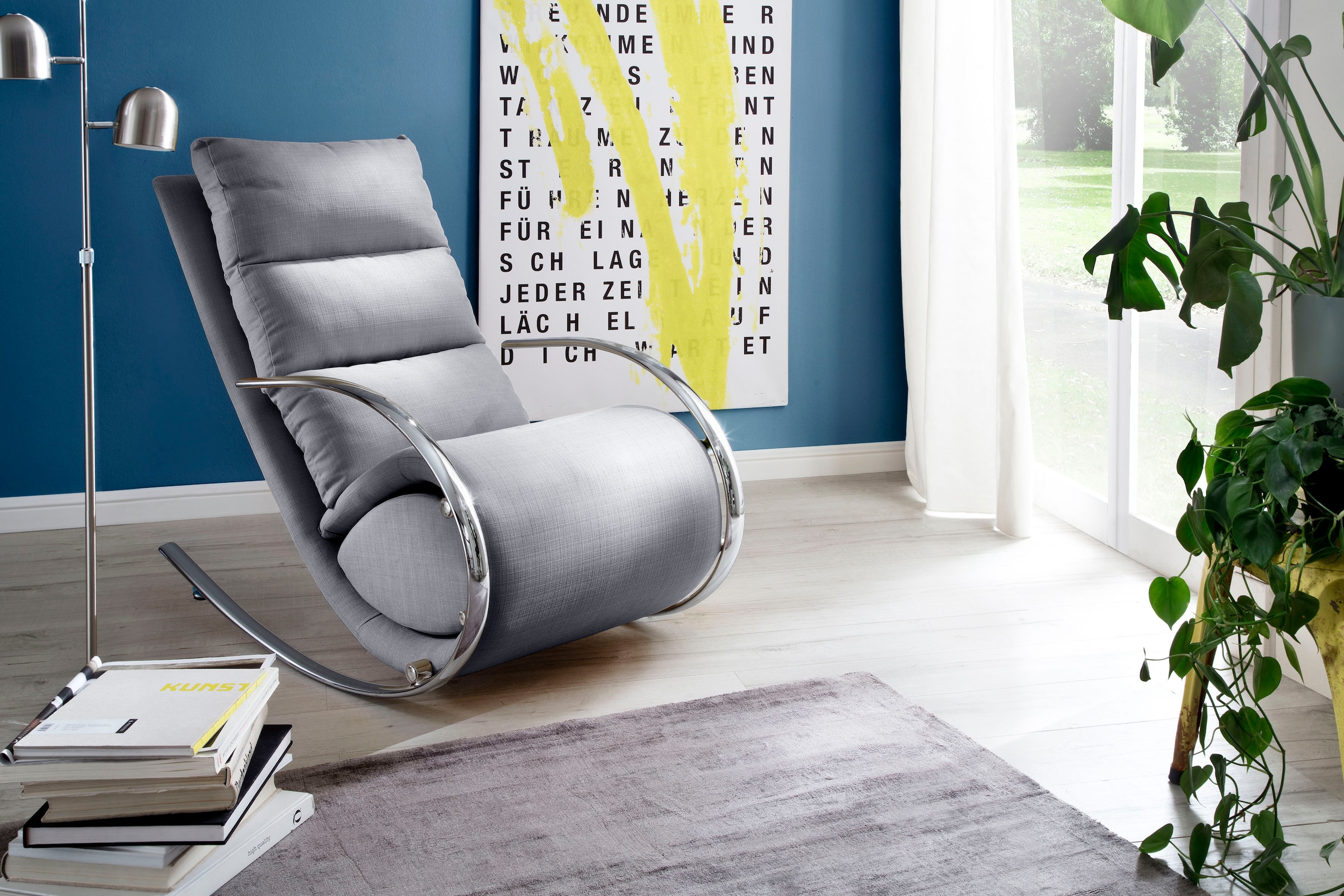 MCA furniture Relaxsessel »York«, Relaxsessel mit Hocker, belastbar bis 100 kg