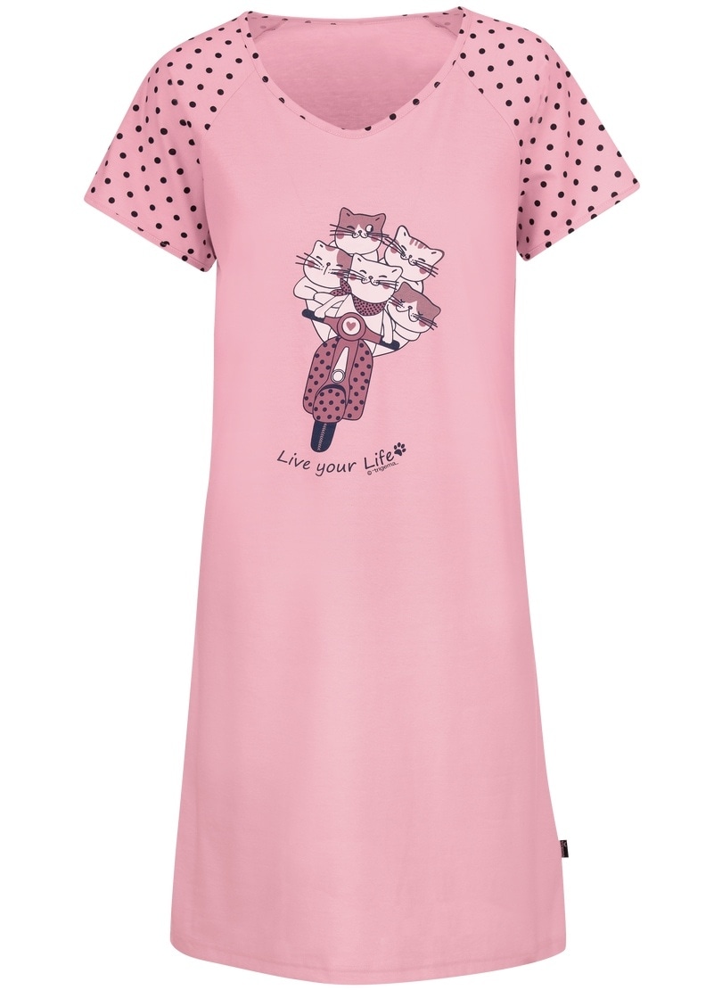 Trigema Schlafanzug »TRIGEMA Nachthemd mit großem Katzen-Motiv« bei