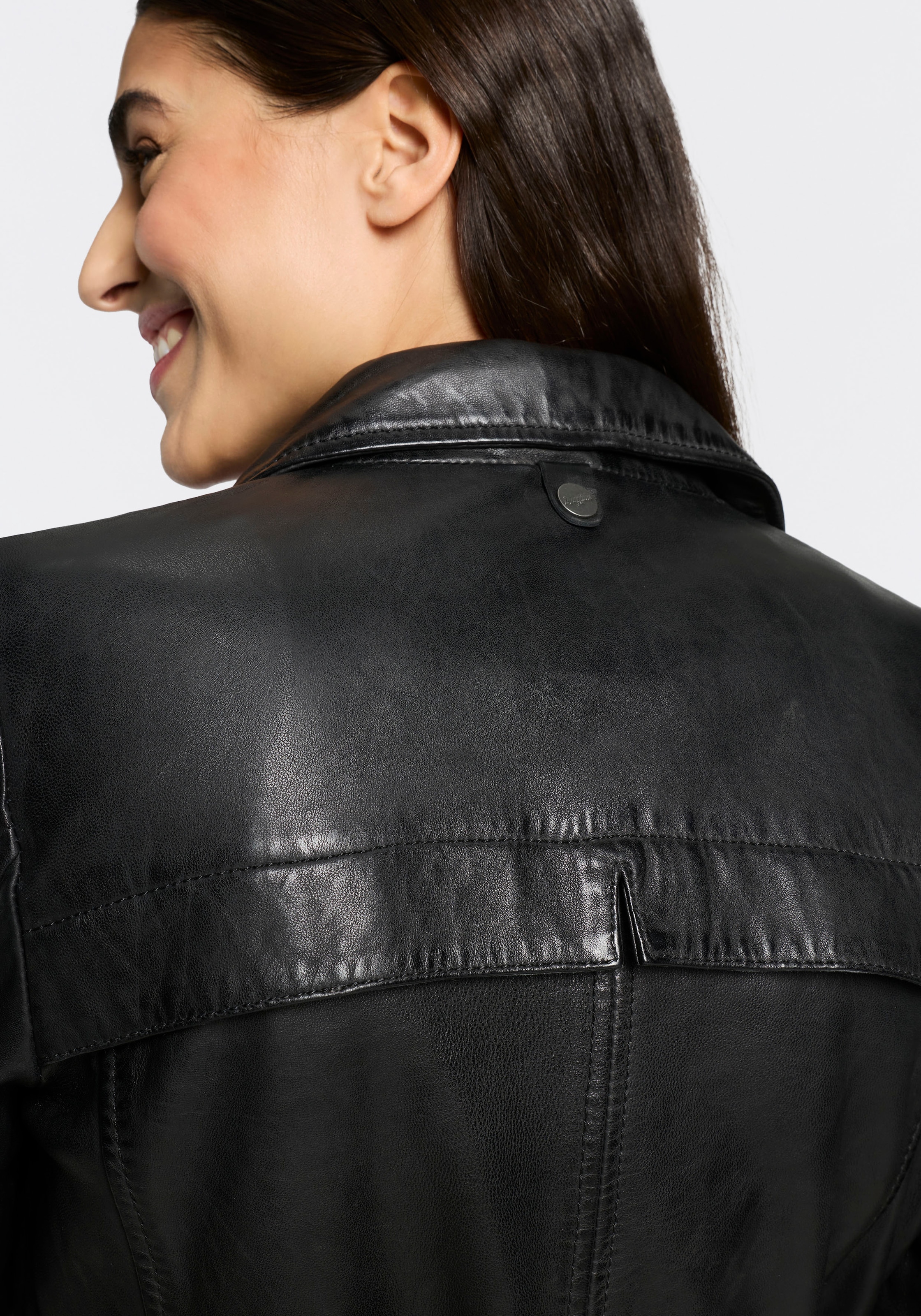 Mauritius Trenchcoat »MWLeoniz« aus Echtleder, mit Taillengürtel