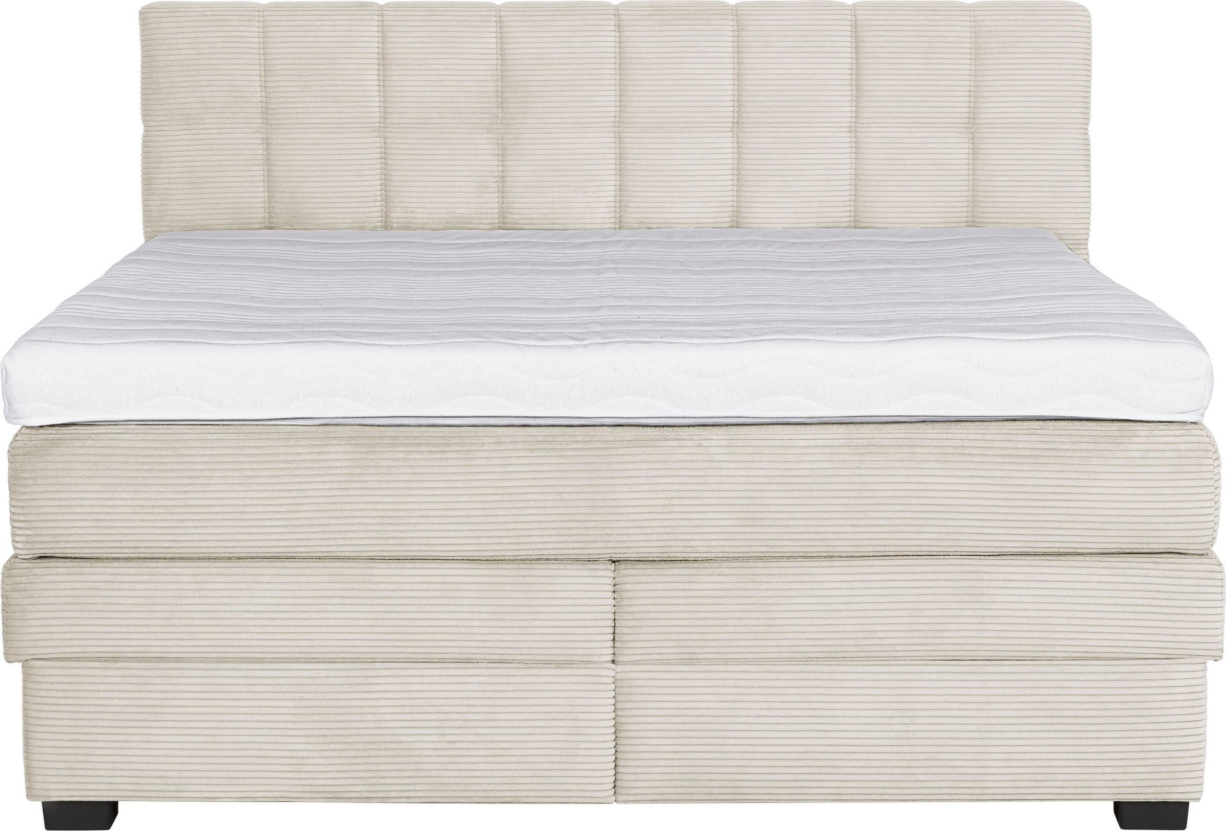 Die PlanBar Boxspringbett »OC-ON21088« inkl. Matratzen u. Bonellfederkern Unterbau, Stauraum, 160/180x200cm