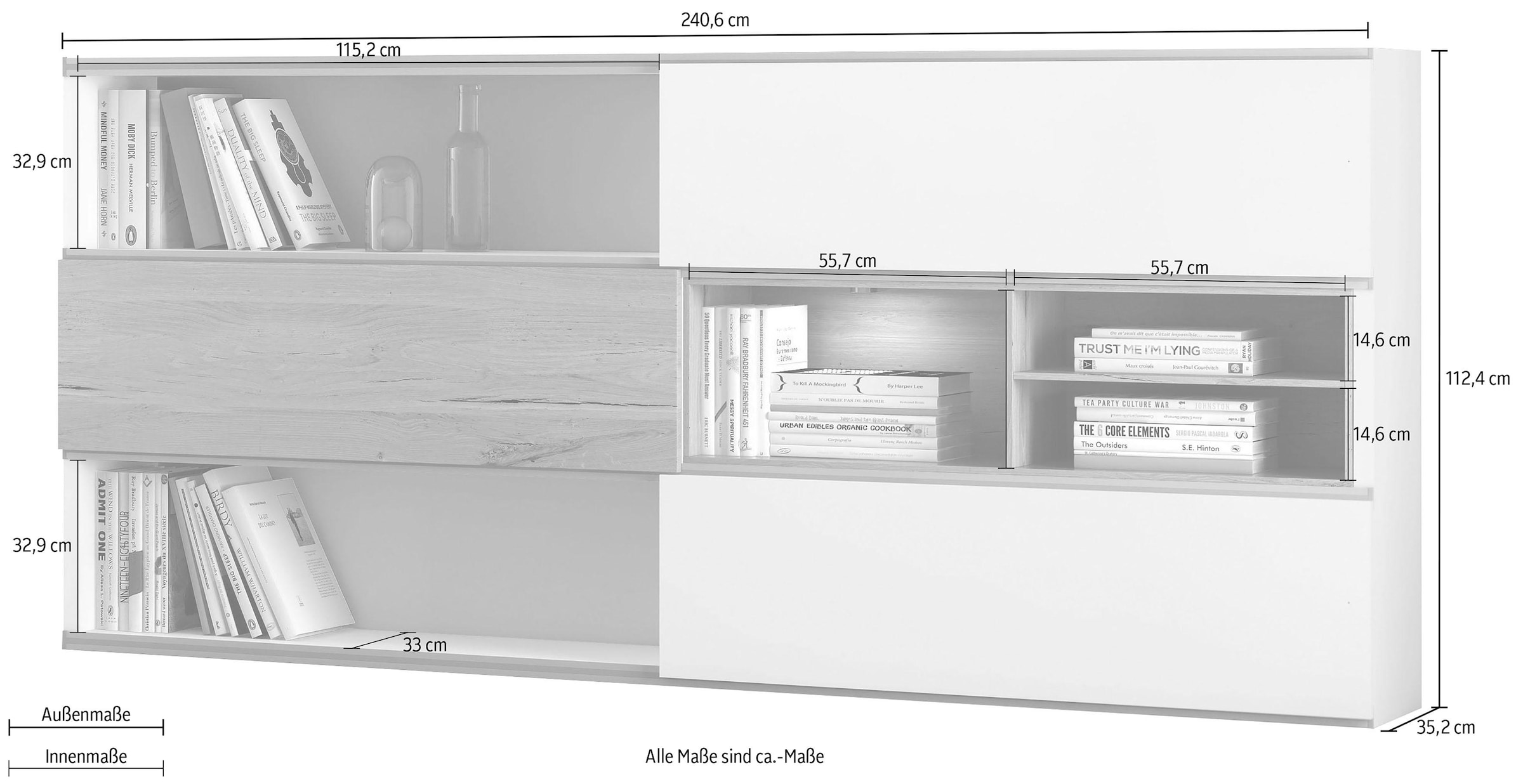 fif möbel Sideboard »TORO 410«, Breite 240,6 cm