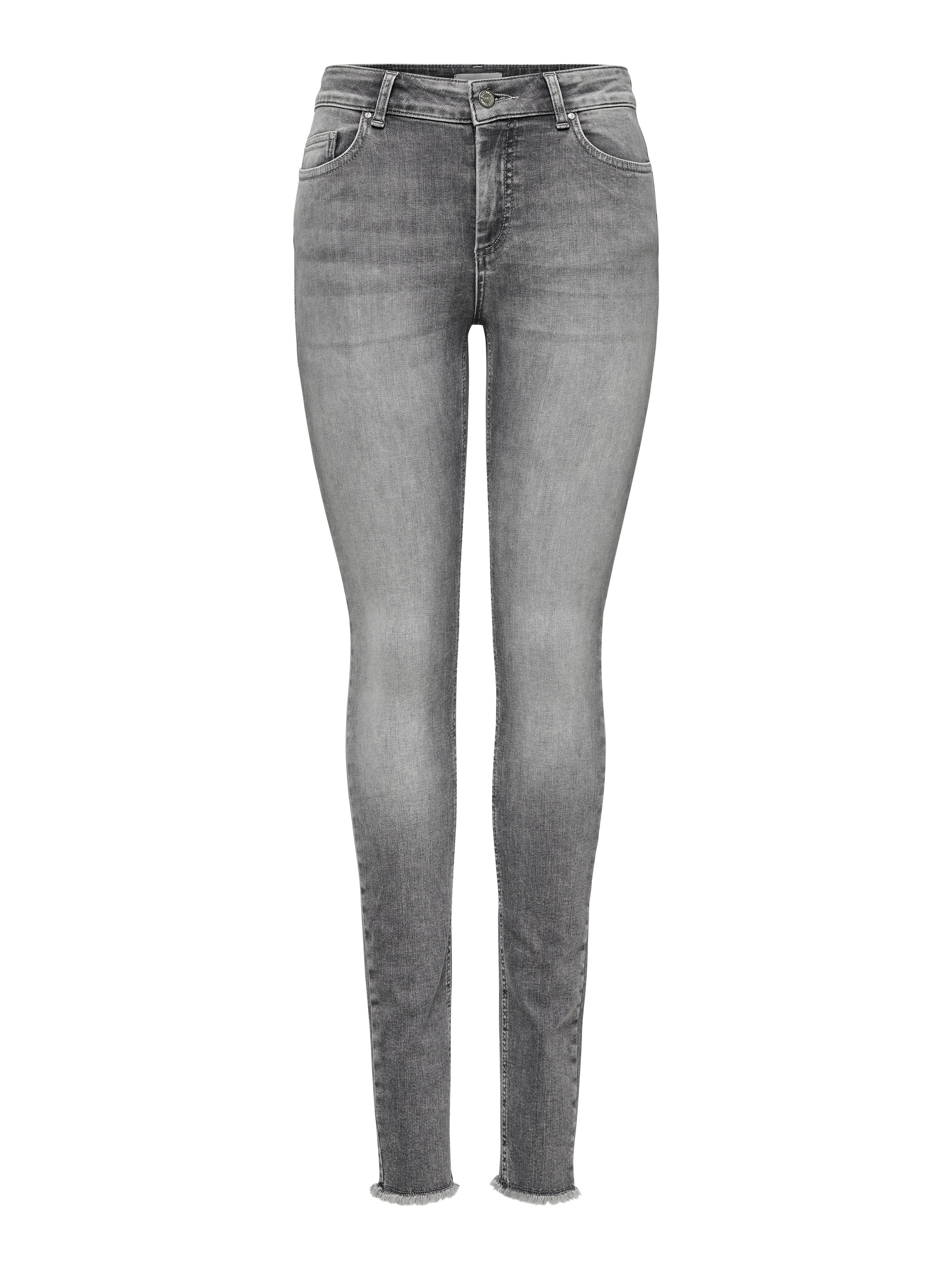 ONLY Skinny-fit-Jeans »ONLBLUSH MID SK ANK RW REA0918 NOOS« mit ausgefranstem Saum