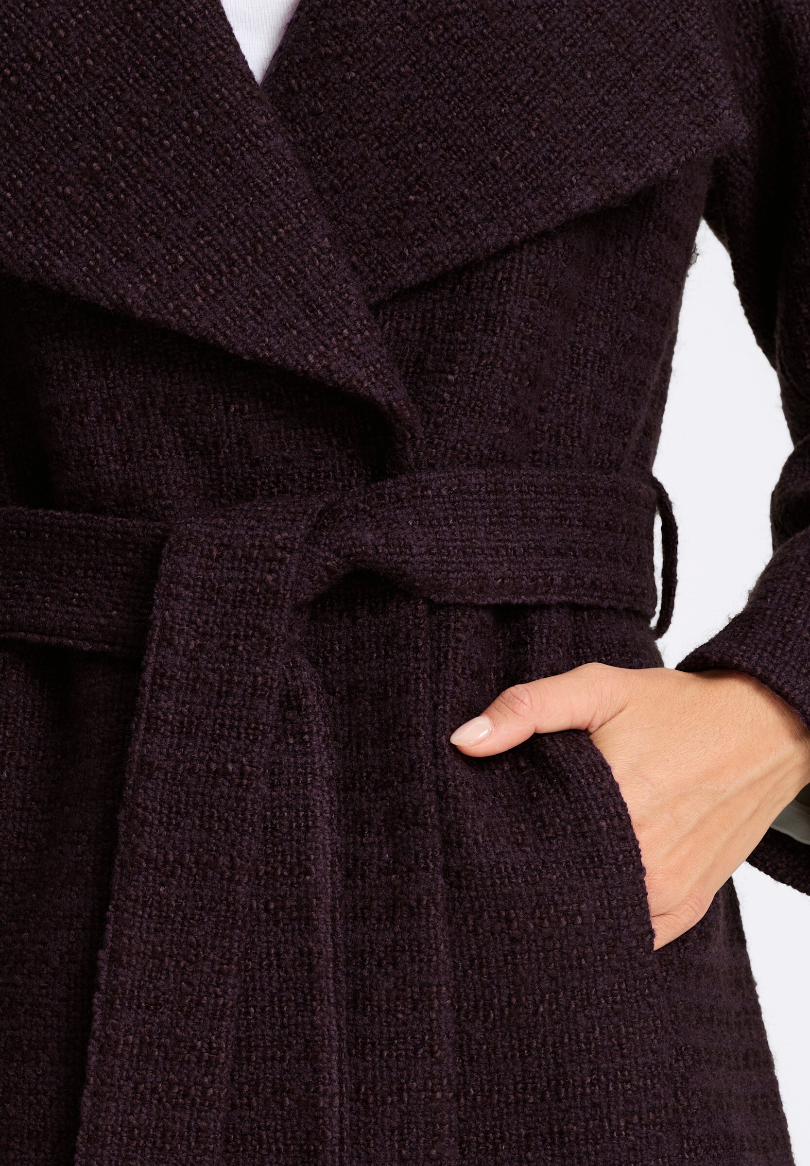 heine Langjacke »Jacke Boucléjacke mit wärmender Wolle« ohne Kapuze