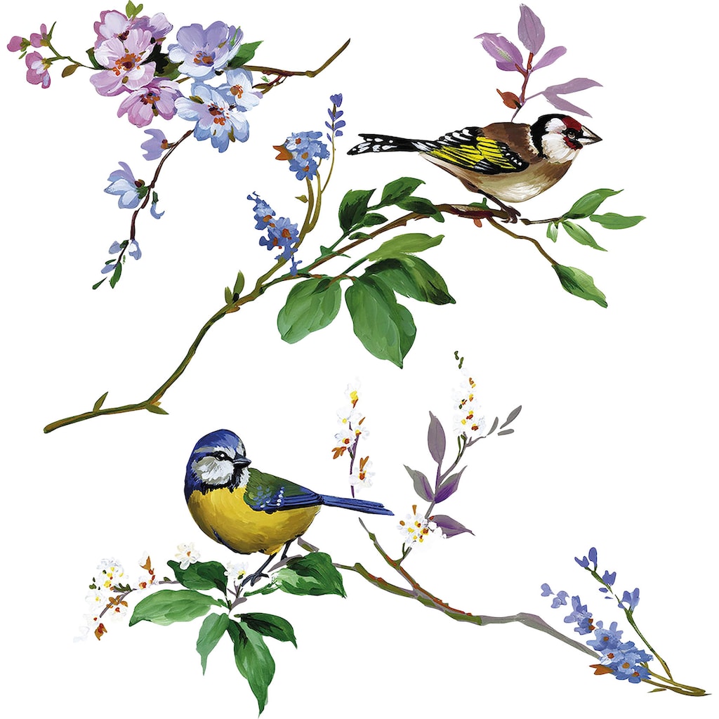 Komar Fensterdekoration »Wedding Birds«, (1 St.), 2 Bogen in der Größe 31x31 cm