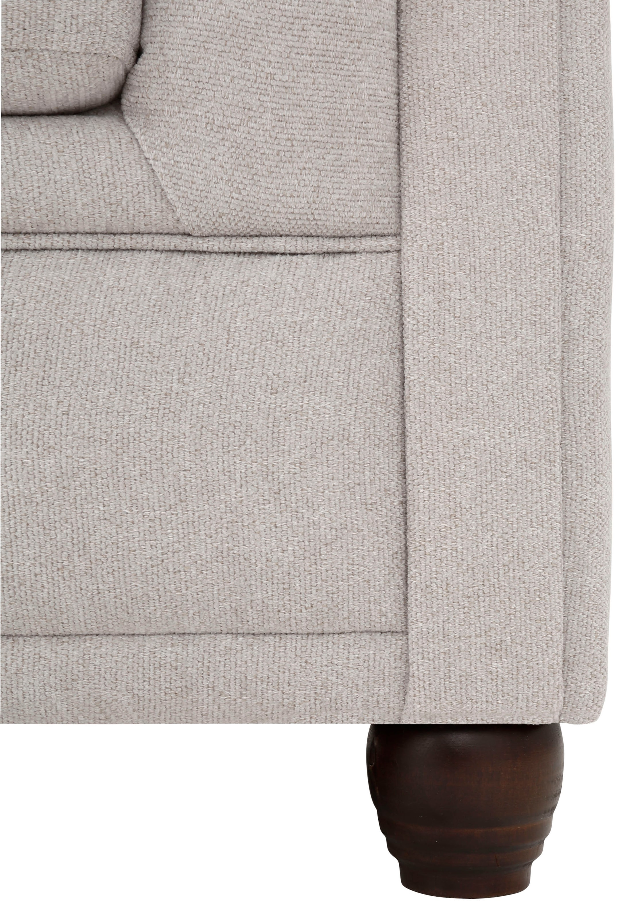 Home affaire Chesterfield-Sofa »New Castle L-Form«, hochwertige Knopfheftung in Chesterfield-Design, B/T/H: 255(171/72)