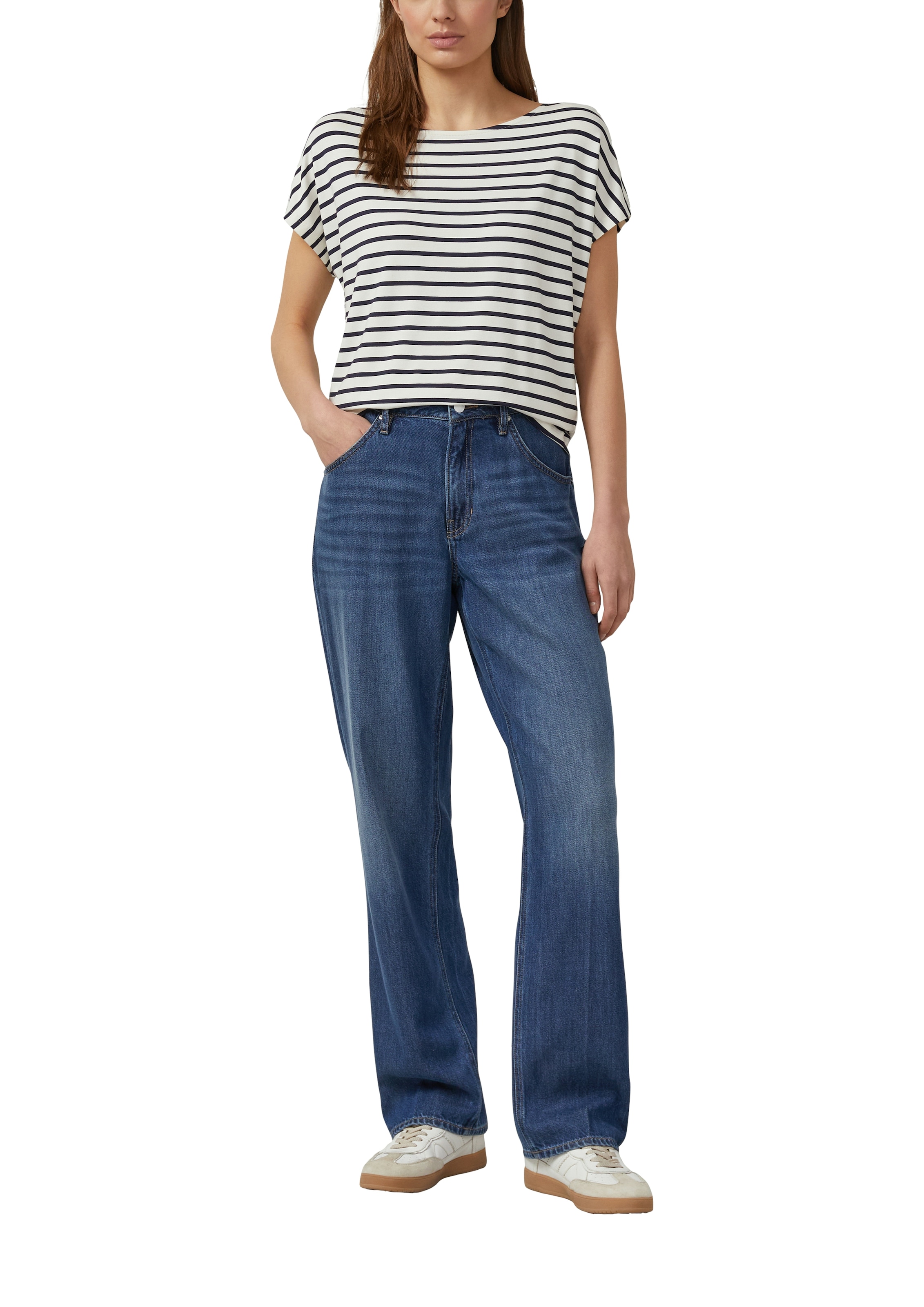 s.Oliver Kurzarmshirt Sommershirt mit grafischem Muster