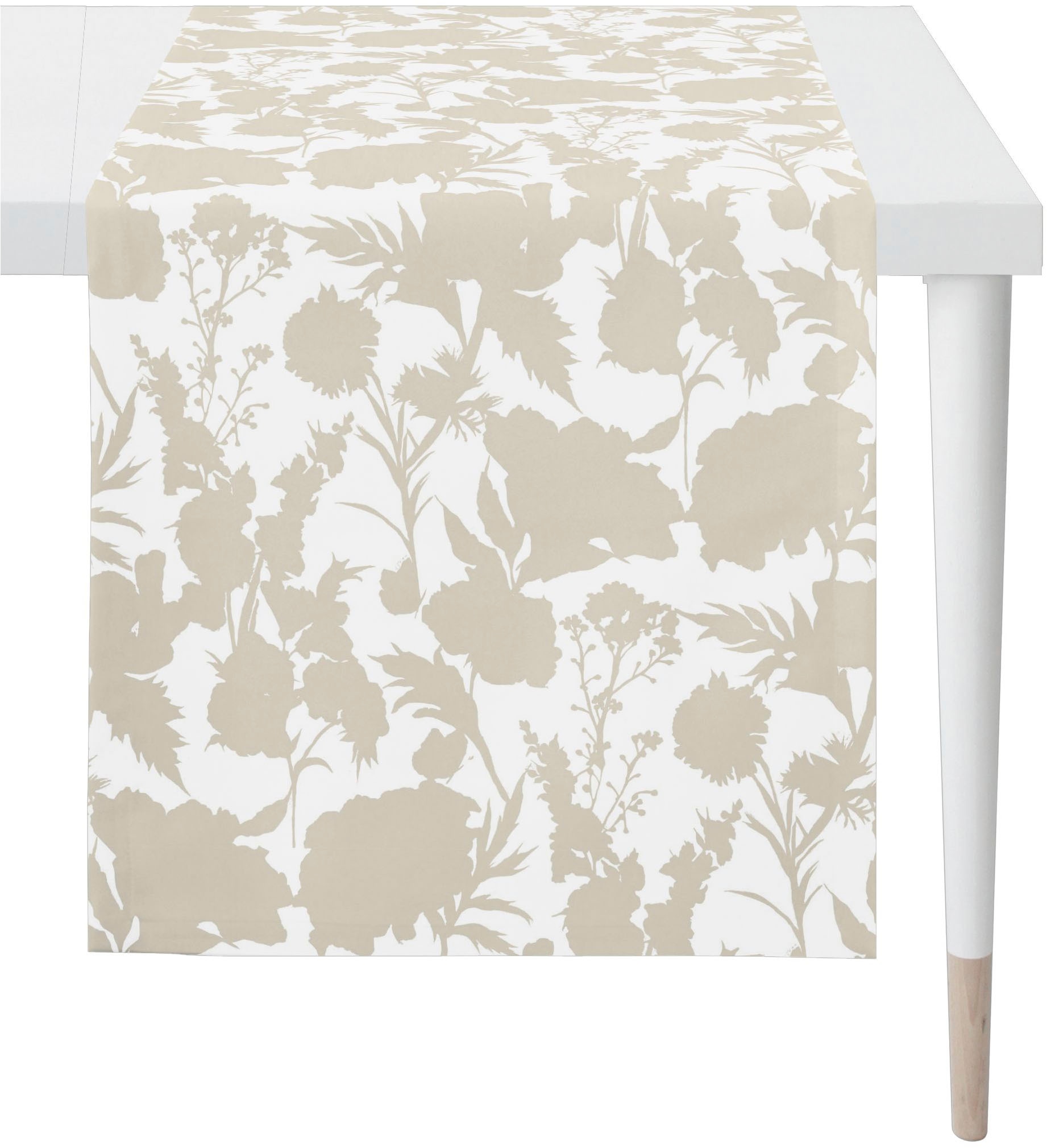 APELT Tischdecke »7002« Stilisierte Sommerblüten als Faux-Uni all-over