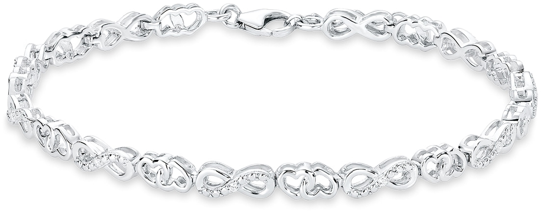 Silberarmband »Schmuck Geschenk Armkette Herz, Liebe, Infinity, Unendlichkeit«, mit...