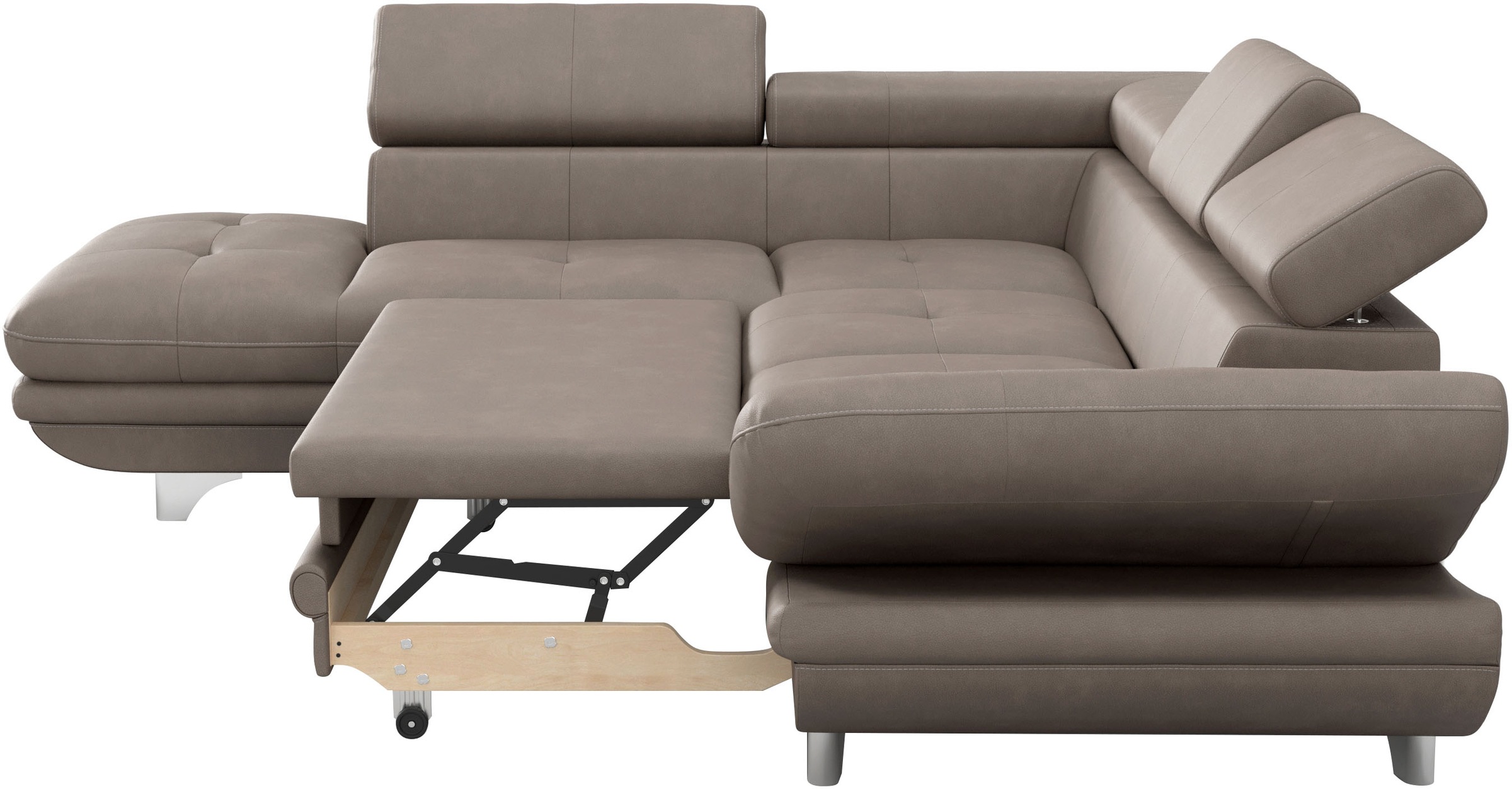 COTTA Ecksofa »Enterprise L-Form«, mit Arm- & Kopfteilverstellung, wahlweise mit Bettfunktion