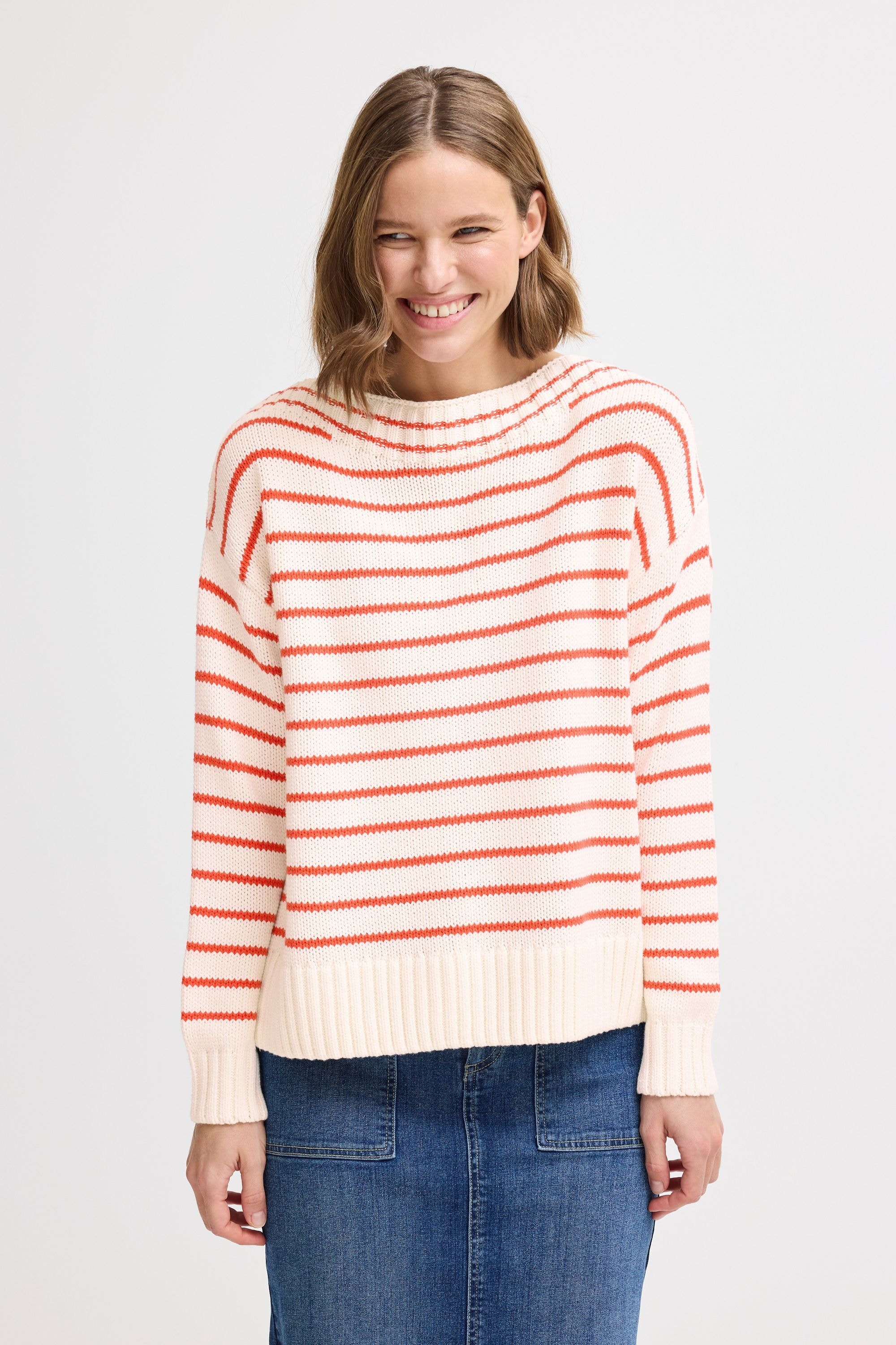 b.young Strickpullover »Strickpullover BYNAGLA STRIPED JUMPER -«