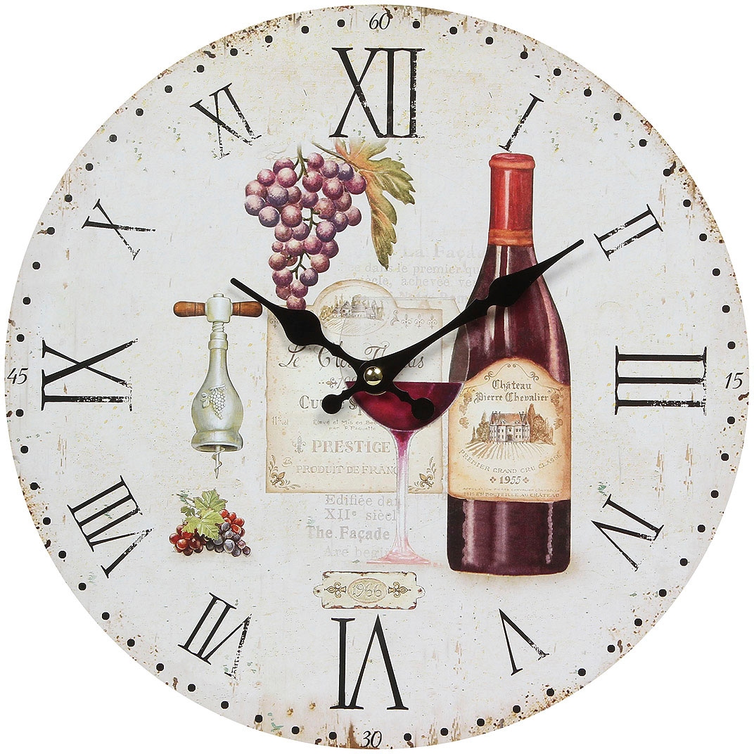 Wanduhr »Wanduhr -Wein 28cm«