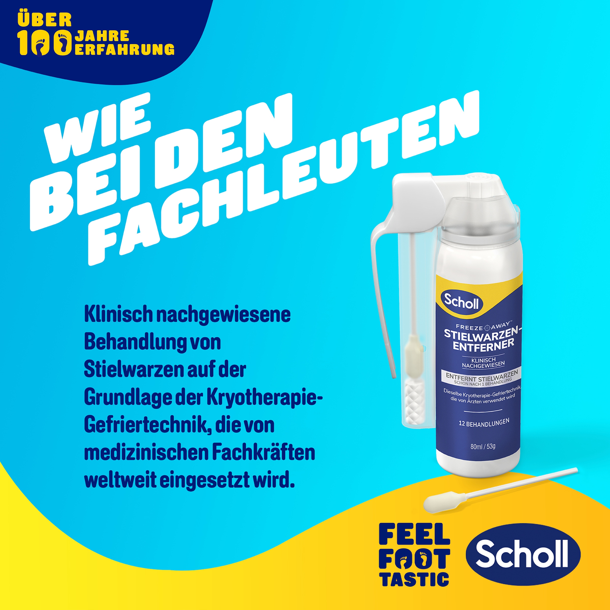 Scholl Warzen-Behandlungsstift »Freeze Away«, (Entfernt Stielwarzen in nur 1 Behandlung)