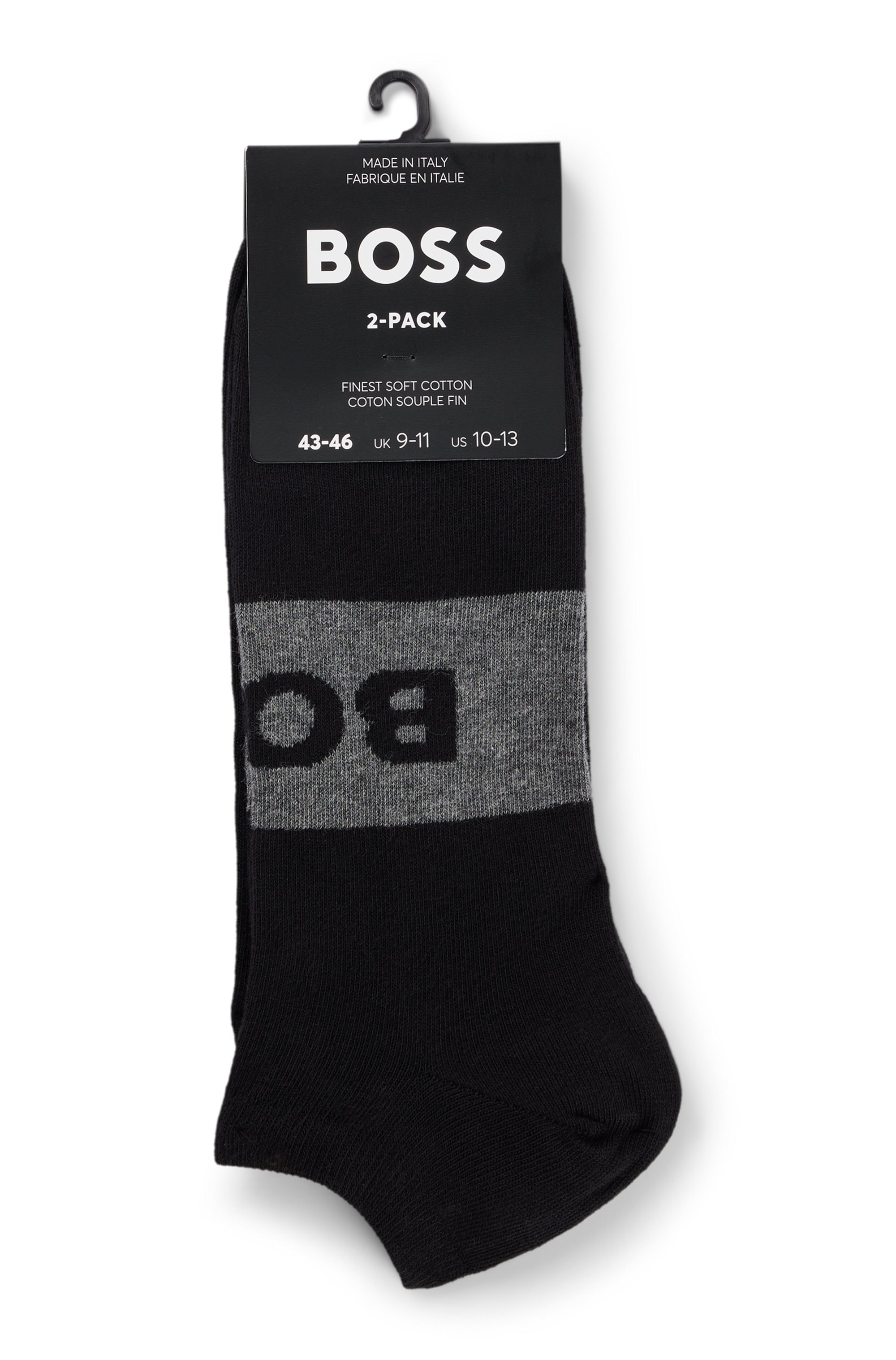 BOSS Businesssocken »2P AS Logo CC«, (Packung, 2 Paar, 2er Pack), mit großem, eingestricktem BOSS Logo-Schriftzug