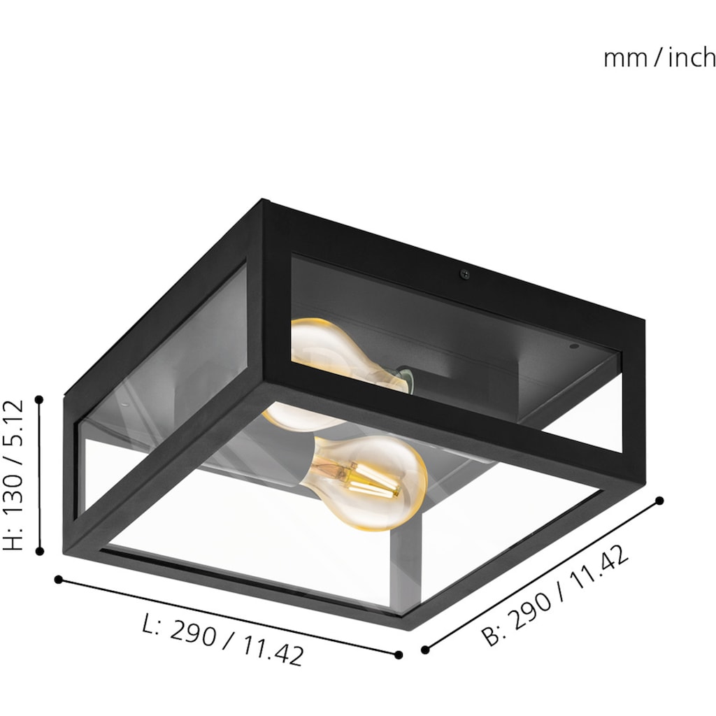 EGLO Außen- Deckenleuchte »ALAMONTE 1«, E27, Witterungsbeständig
