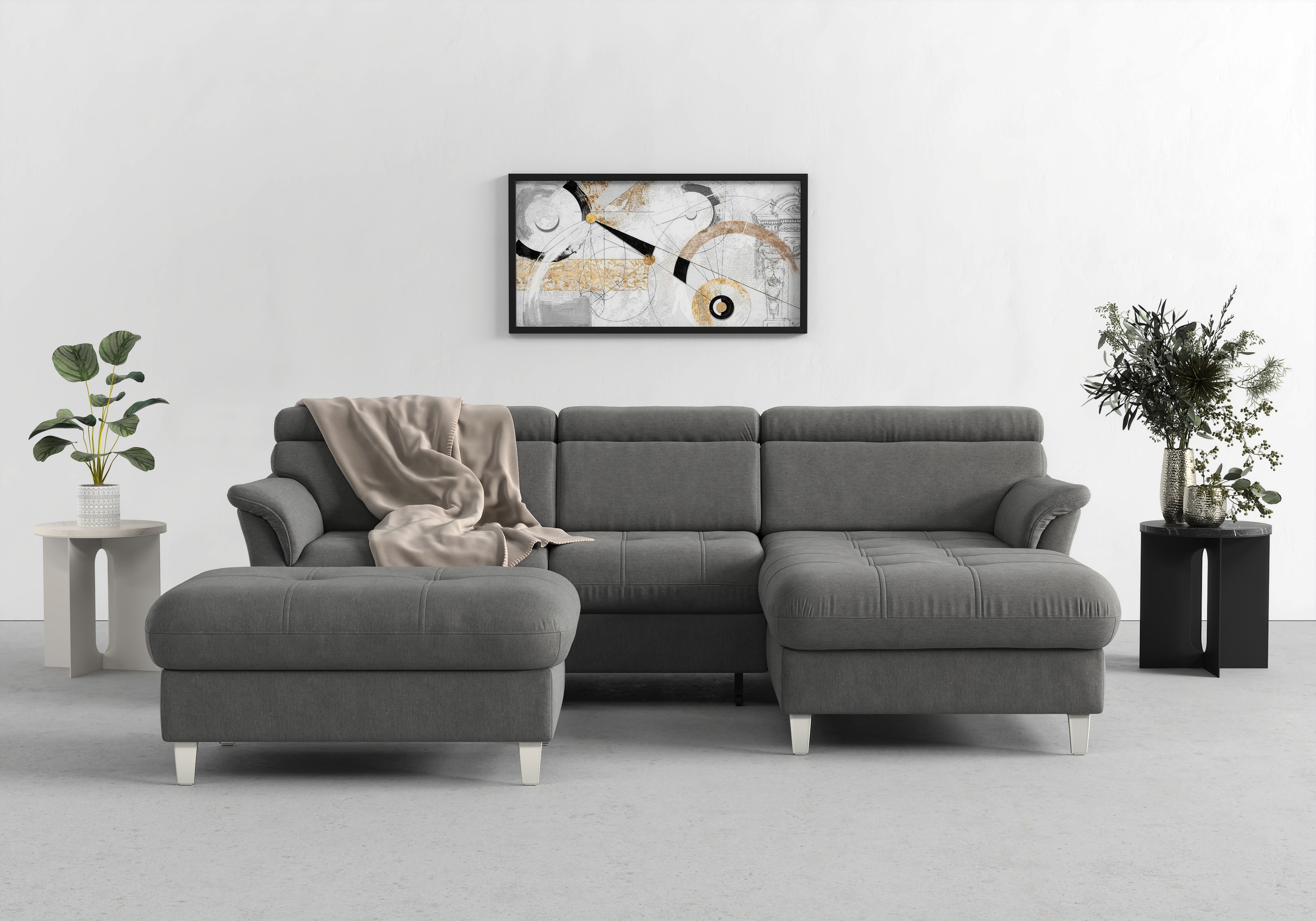 sit&more Ecksofa "Marano L-Form" inklusive Kopfteilverstellung, optional Schlaffunktion & Bettkasten