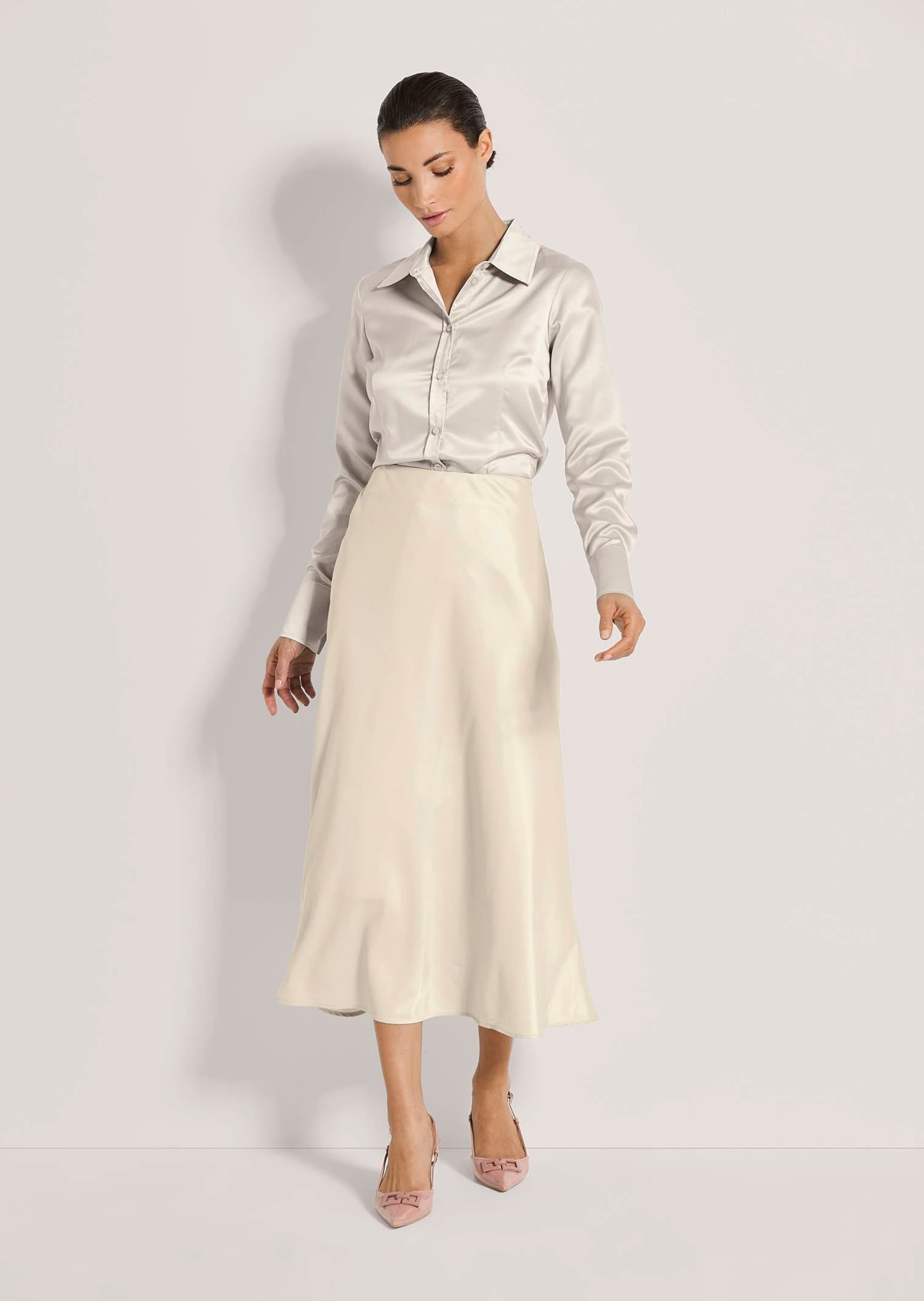 MADELEINE Midirock »Midirock Midi Satinrock für elegante Anlässe« Satin
