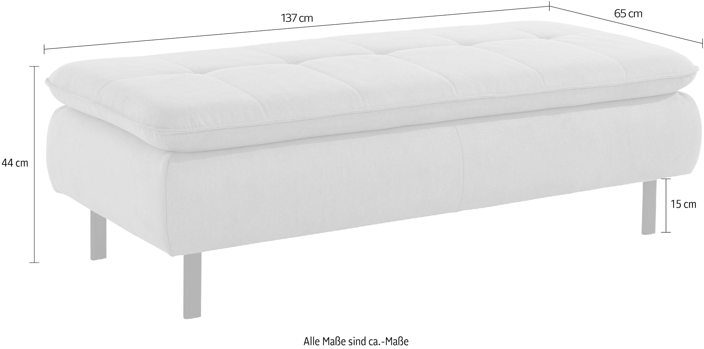 Home affaire Hockerbank »Birkholm« passend zur Serie "Birkholm", B/T/H: 137/65/44 cm