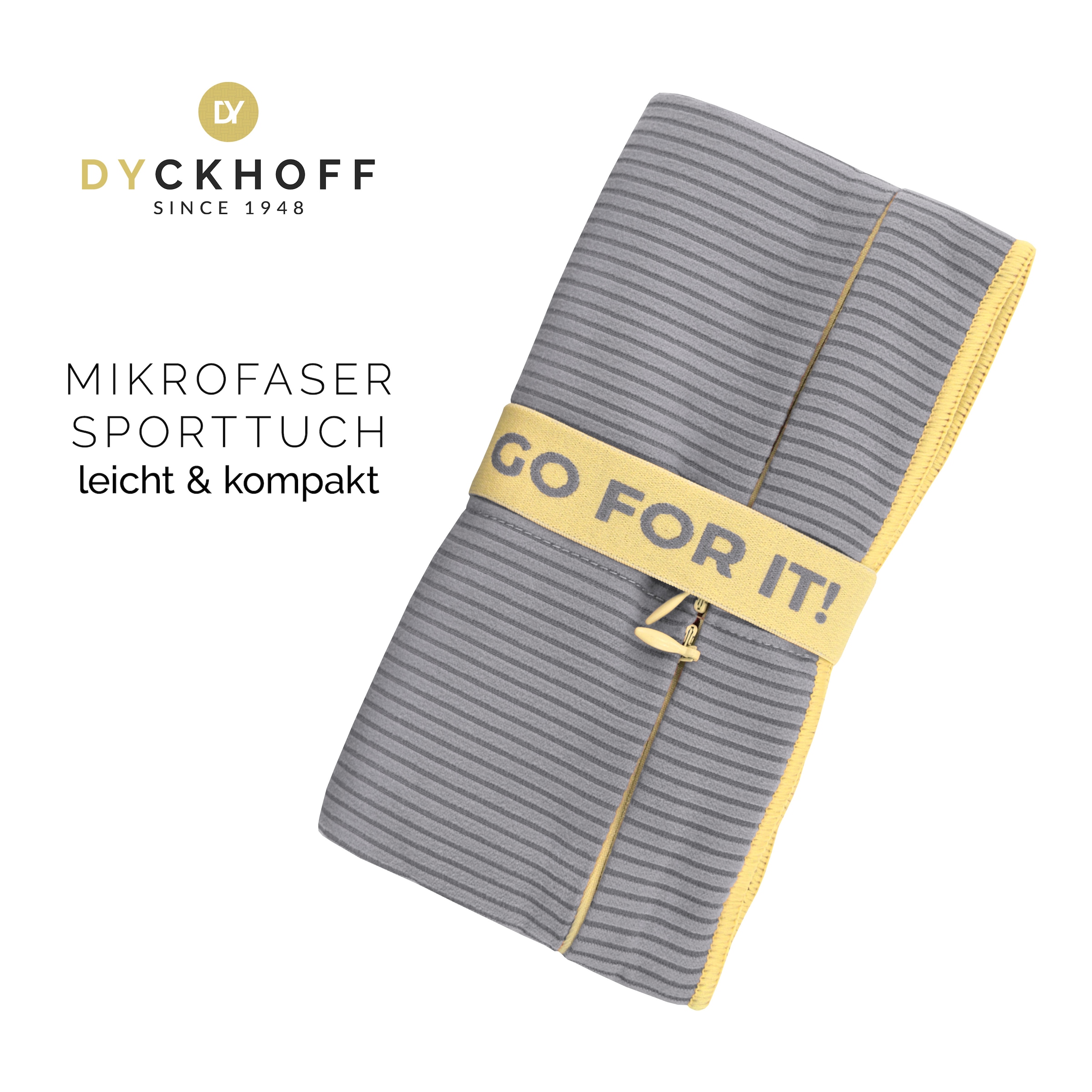 Dyckhoff Handtuch »Mikrofaser Sporttuch Struktur« Mit Überstülpkapuze, Schnelltrocknend, Leicht, Reißverschlusstasche
