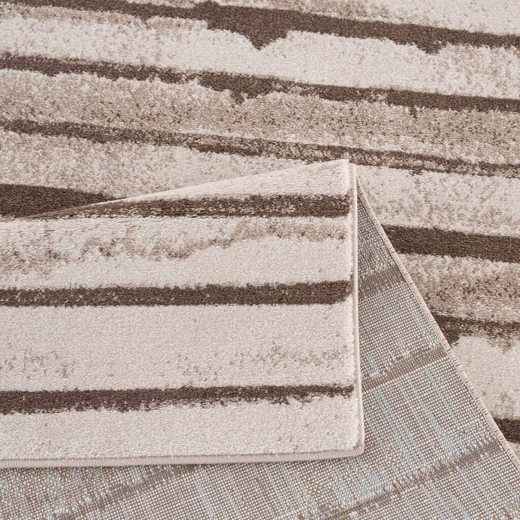 Carpet City Teppich »Moda«, rechteckig, 11 mm Höhe, Kurzflor, Streifen-Muster, Weicher Flor