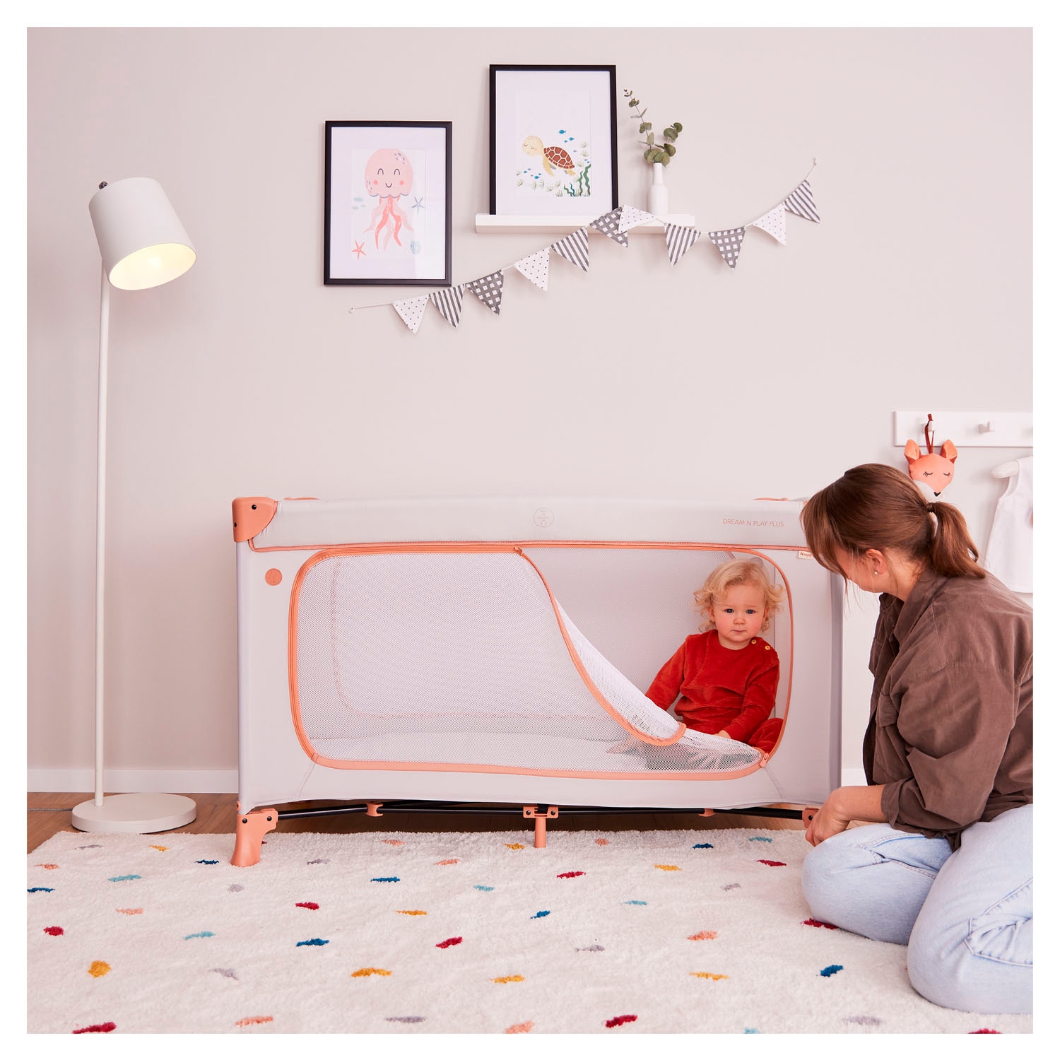Hauck Baby-Reisebett »Dream N Play Plus, Disney Pooh Friends Beige«
