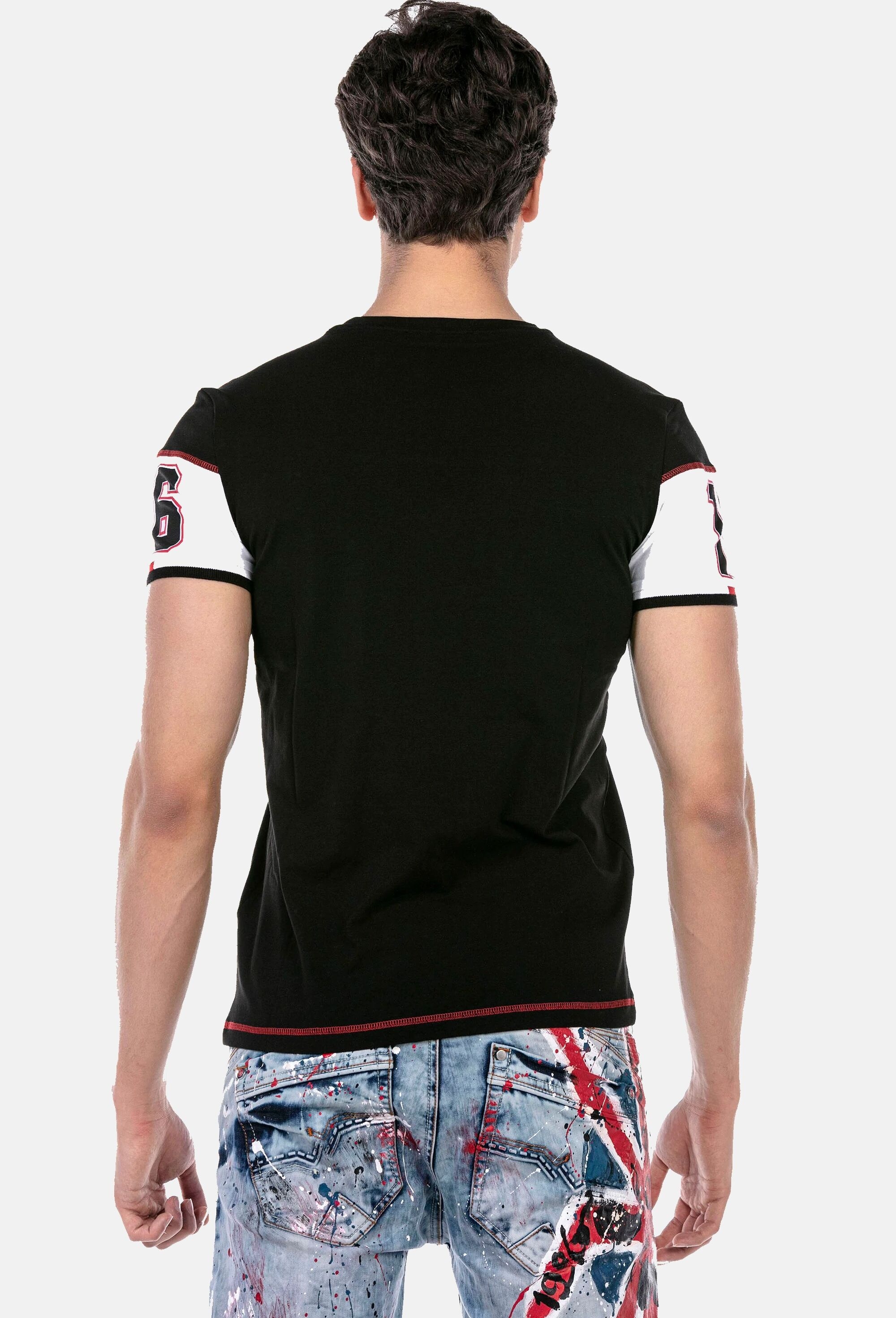 Cipo & Baxx T-Shirt »Cipo & Baxx T-Shirt« modischer Markenprint als Highlight