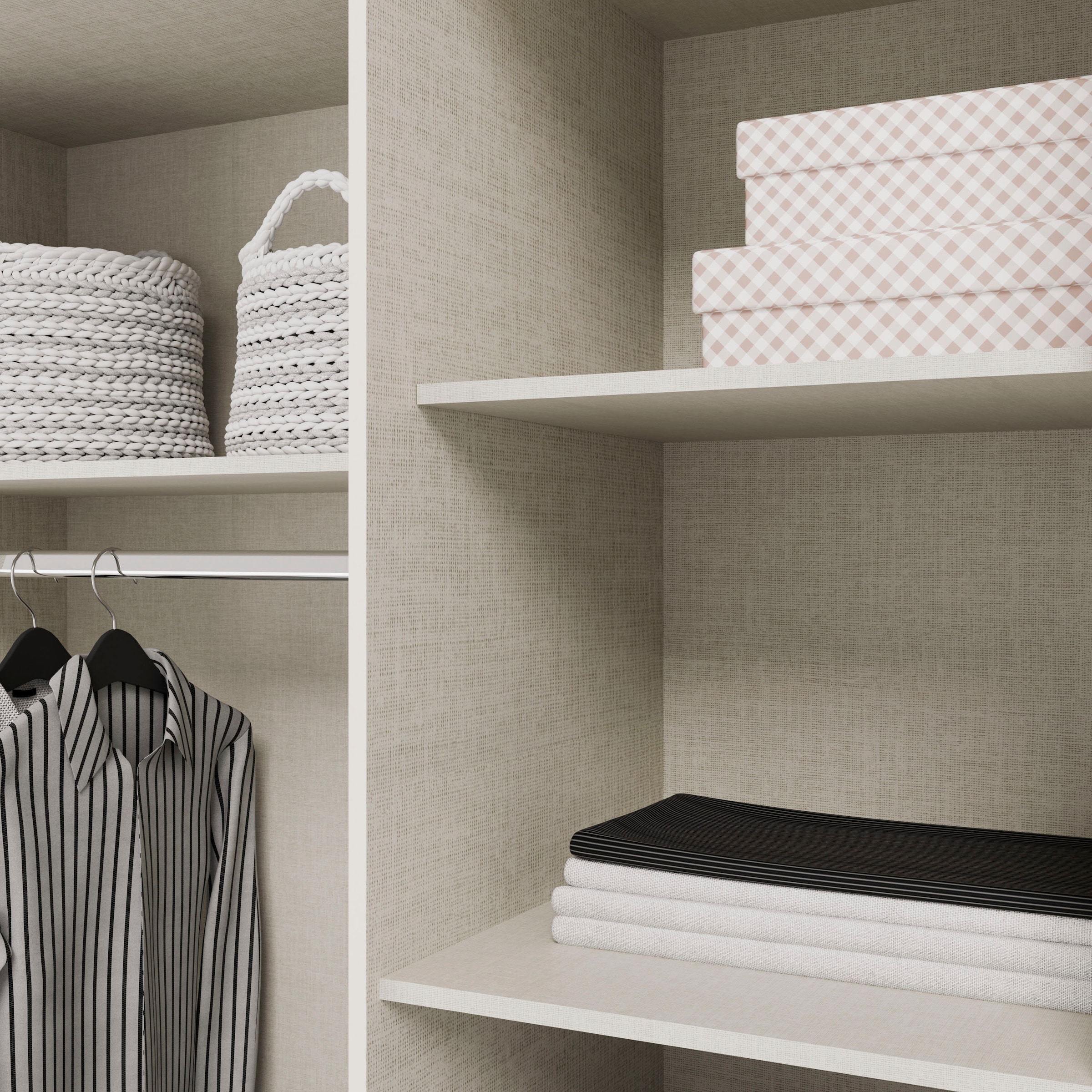 FORTE Dreh-/Schwebetürenschrank »Narago, OTTOs Choice, TOPSELLER, mittlere Paneele farblich wechselbar« B/H/T ca. 270x210X61cm, Farbe Weiß auch mit Spiegeln erhältlich,  gestalte die Schwebetüren einfarbig oder 2 farbig, Made in Europe