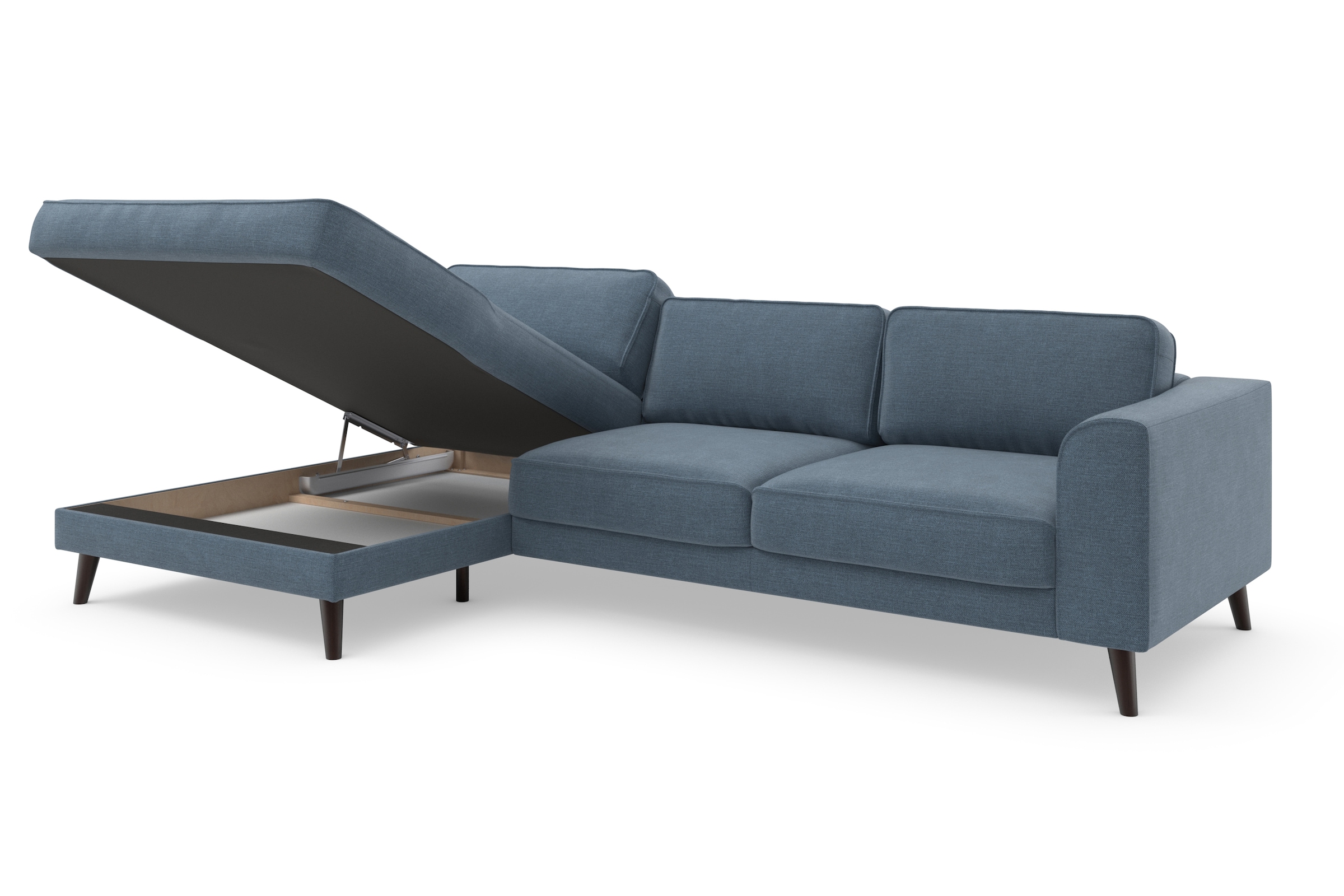 TRENDMANUFAKTUR Ecksofa »Lumber Jack, elegantes Designsofa, zeitlos modern, hoher Sitzkomfort«, wahlweise mit Bettfunktion u. Bettkasten, L-Form