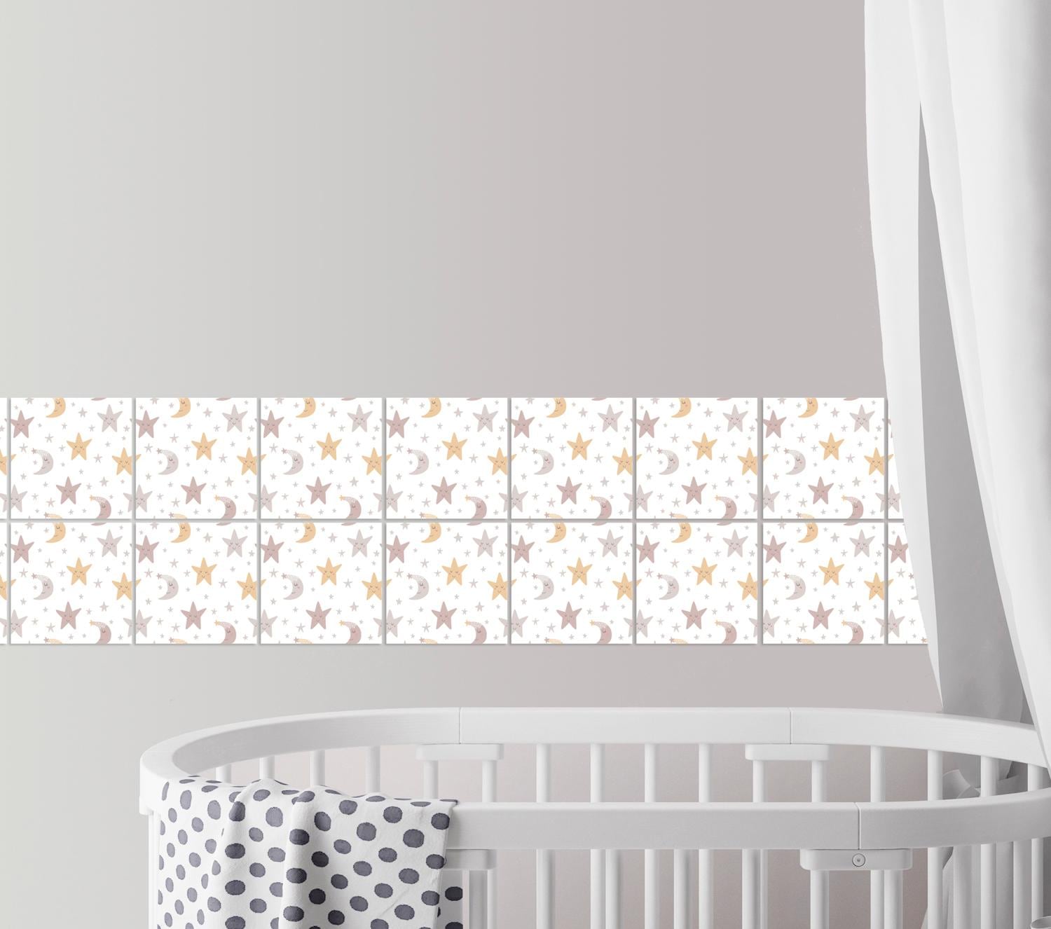 queence Fliesenaufkleber »Halbmond«, Stickerfliesen, selbstklebend, Sticker, 12er Set