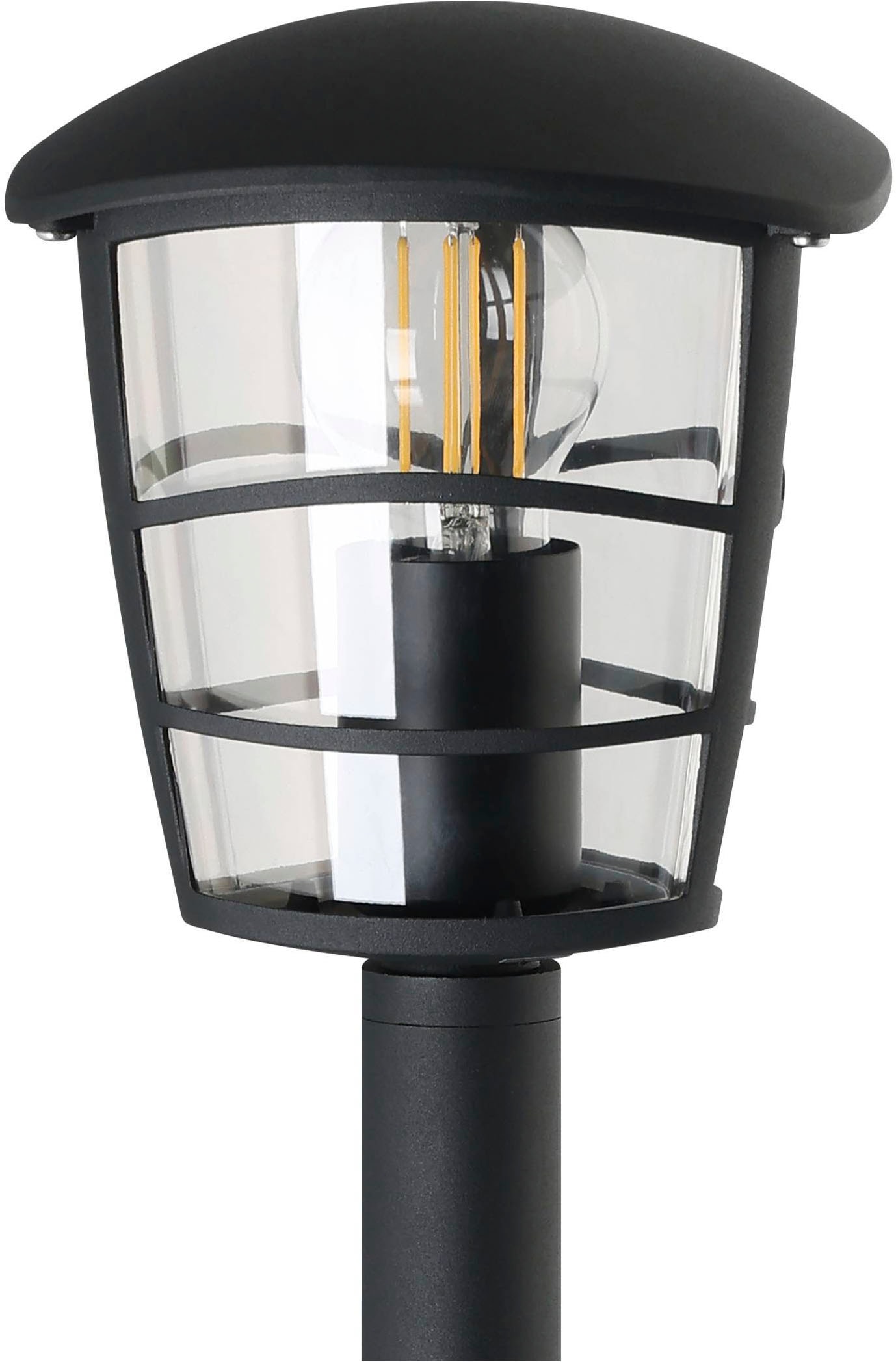 EGLO Stehlampe »Aloria Außen-Stehlampe, Außenleuchte, Aluguss und Glas, E27, IP44« E27 1 Stk. Stehleuchte - L17 x B17 x H94 cm - schwarz - 1X60W exkl.