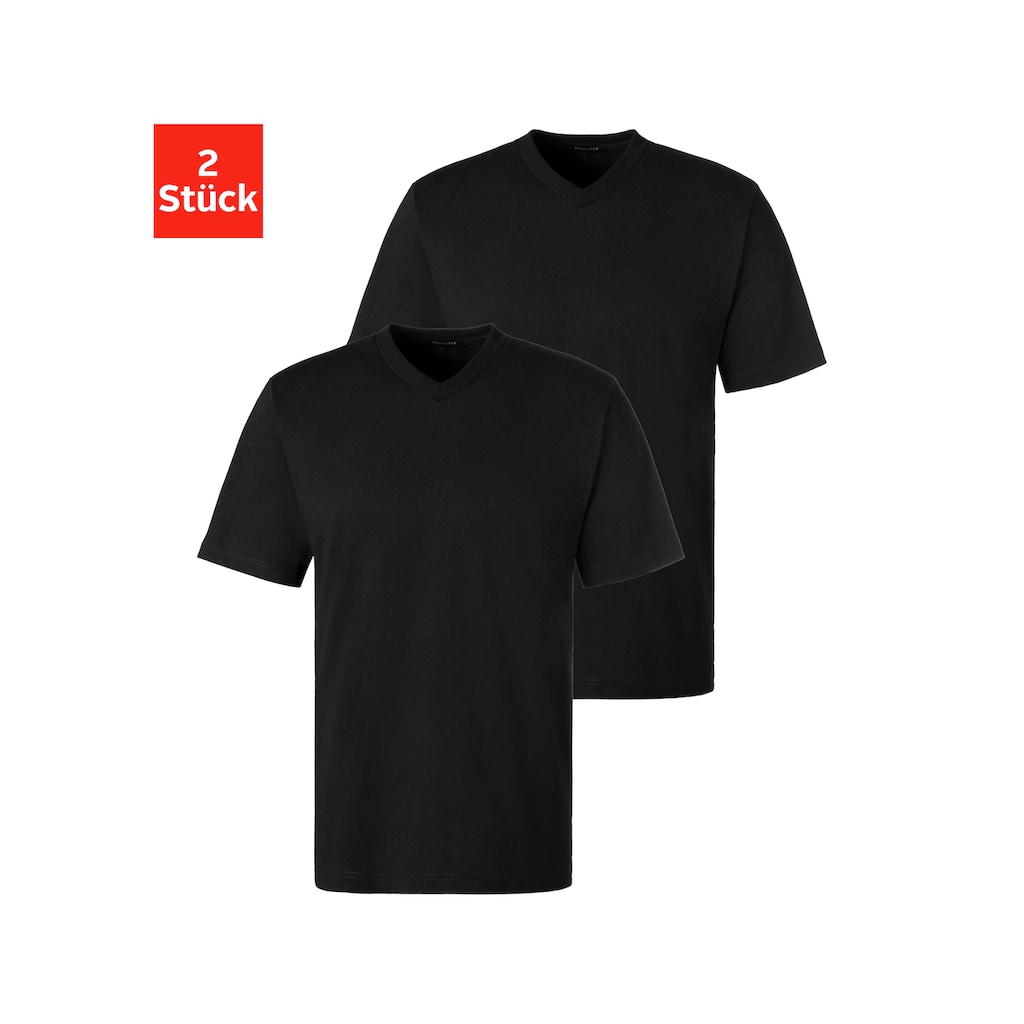 Schiesser V-Shirt (2 tlg.) Basic zum Unterziehen