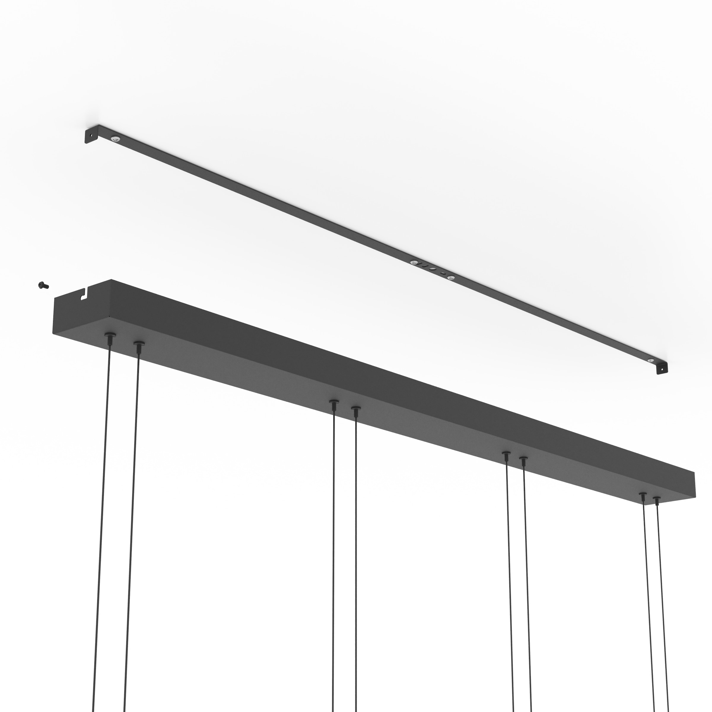 EGLO Hängeleuchte »HORTUNAS Pendellampe - Stahl - LED - 4X5,8W - IP20« LED-Modul 1 Stk. Warmweiß Hängelampe, Deckenlampe, Wohnzimmer, Esszimmer, L126 x B21 x H150 cm