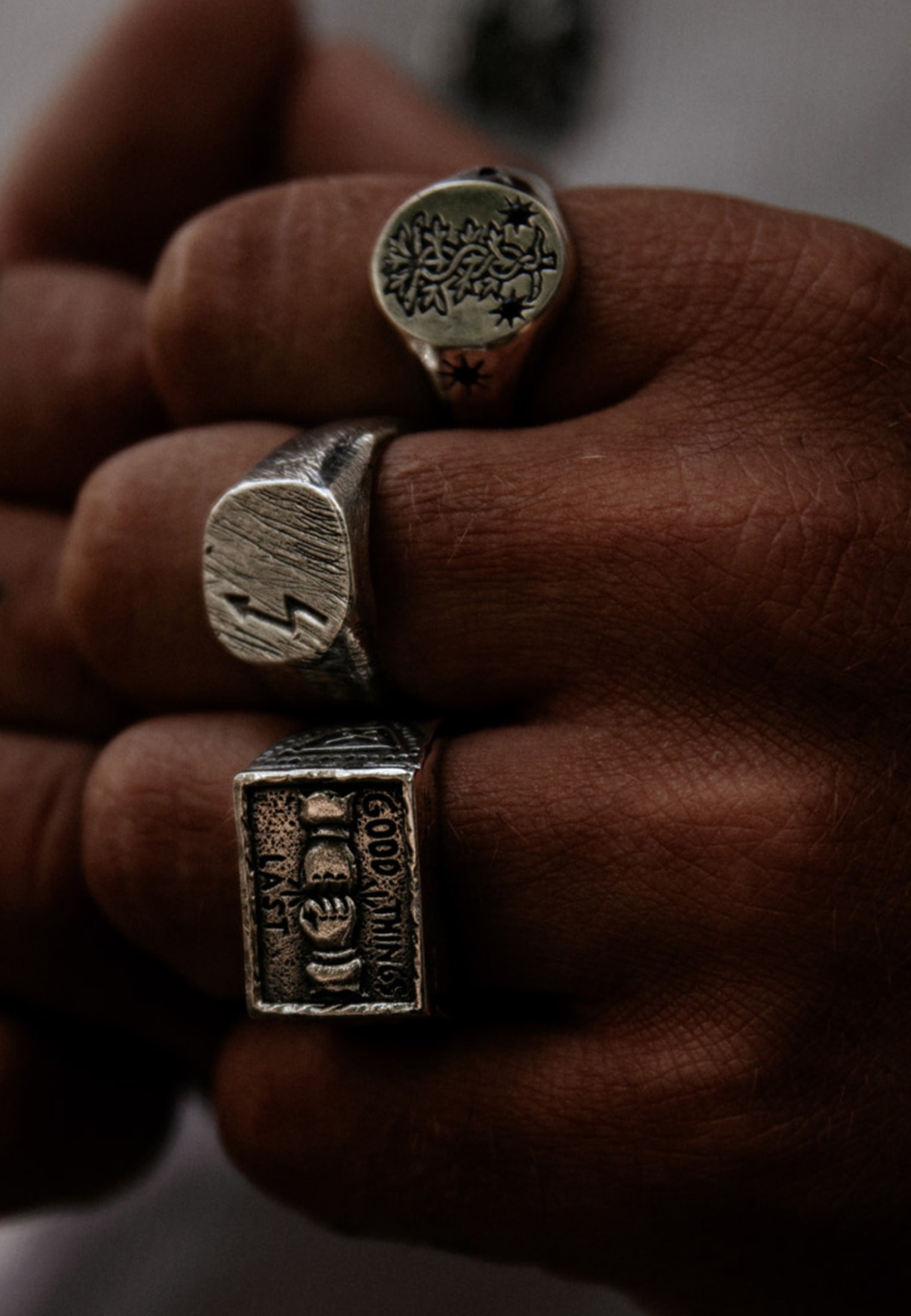 HAZE & GLORY Siegelring »Ring Siegelring - Good Things 925 Silber«