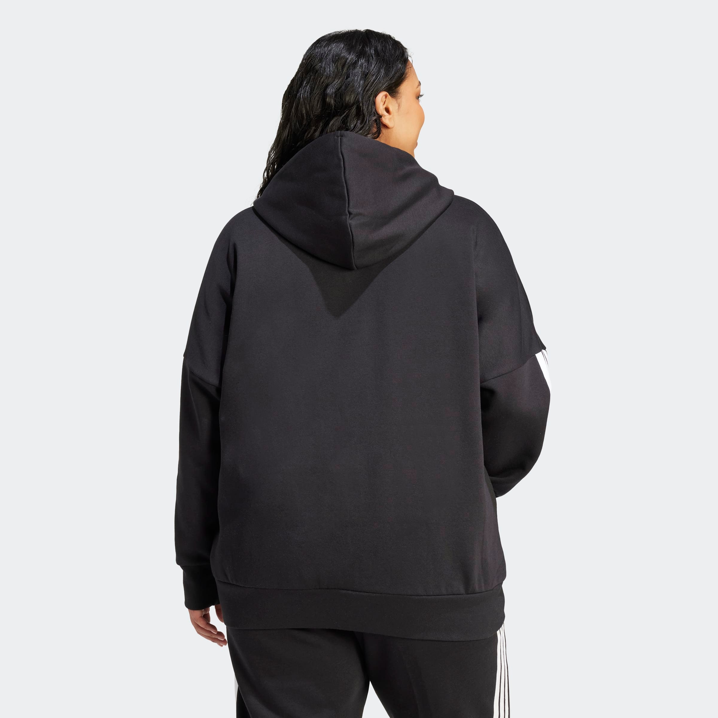 adidas Sportswear Kapuzensweatjacke »ESSENTIALS 3-STREIFEN FULL-ZIP FLEECE (GROSSE GRÖSSEN)«