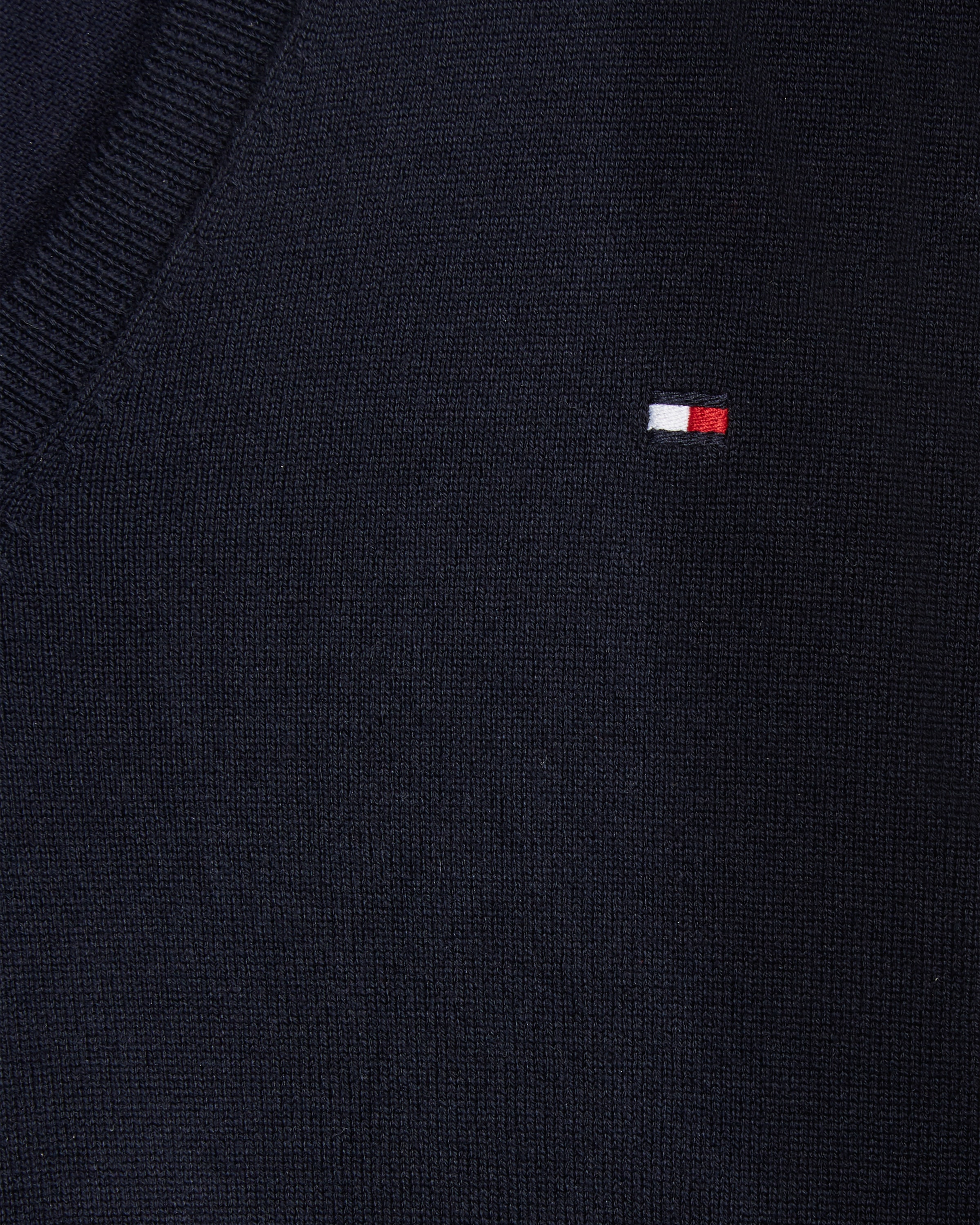 Tommy Hilfiger V-Ausschnitt-Pullover »CO JERSEY STITCH V-NK SWEATER«