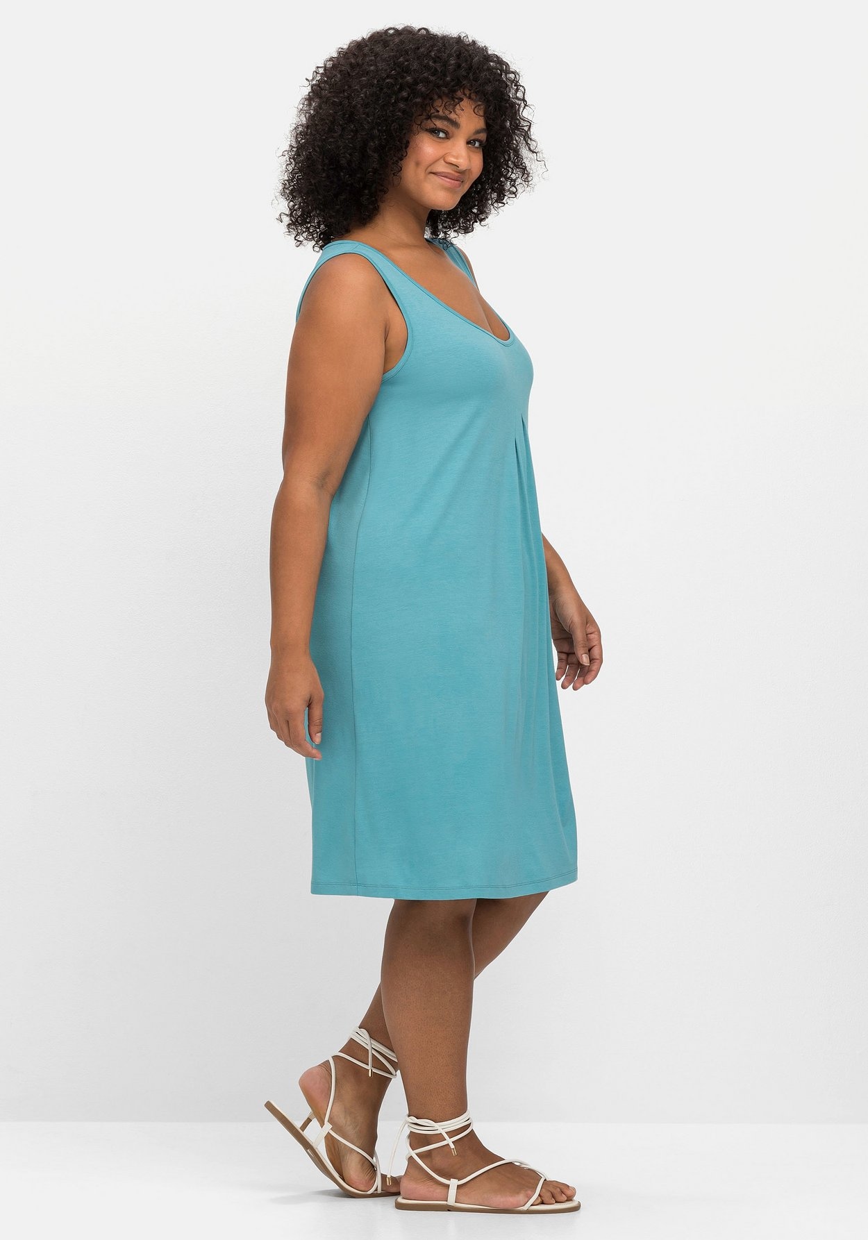 Sheego Strandkleid »Strandkleid mit Kellerfalte vorn«