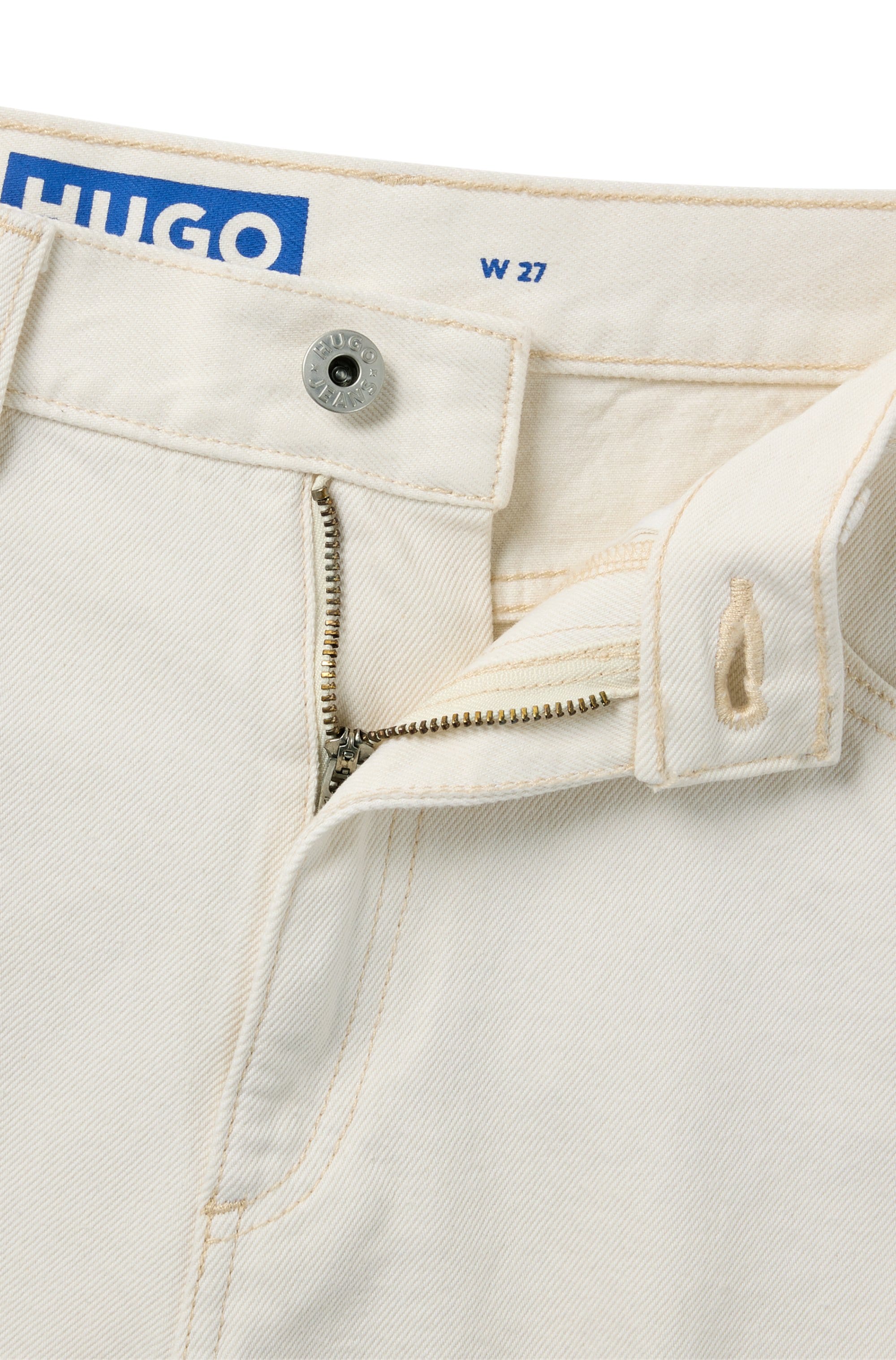 HUGO Blue Shorts »Gimusa«, mit geschnittener Kante am Saum