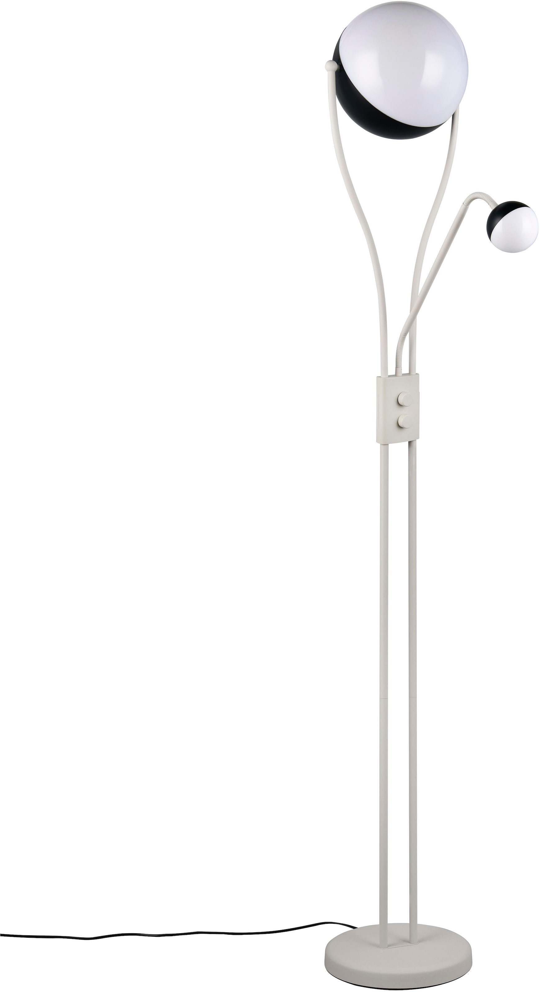 TRIO Leuchten LED Stehlampe »CHRIS, LED Stehleuchte, mit Lesearm, Drehdimmer« LED-Board 1 Stk. Warmweiß flexibles Leselicht getrennt schalten + dimmen, warmweißes Licht 3000K