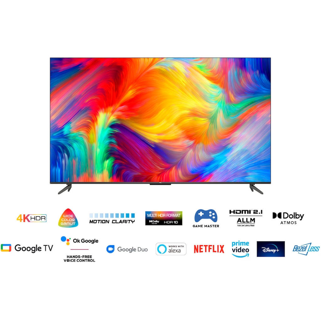 TCL LED-Fernseher »50P731X1«, 126 cm/50 Zoll, 4K Ultra HD, Smart-TV-Google TV, HDR Premium, Dolby Atmos, HDMI 2.1, Metallgehäuse