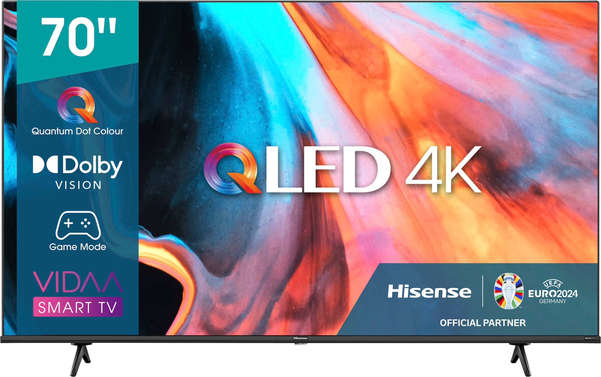 Hisense QLED-Fernseher, 176,5 cm/70 Zoll, Garantie 3 4K Smart-TV Ultra XXL ➥ UNIVERSAL | HD, Jahre