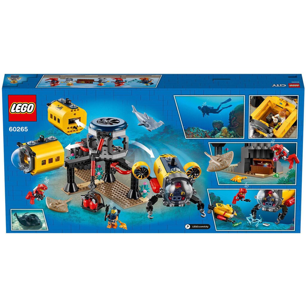 LEGO® Konstruktionsspielsteine »Meeresforschungsbasis (60265), LEGO® City Oceans«, (497 St.), Made in Europe