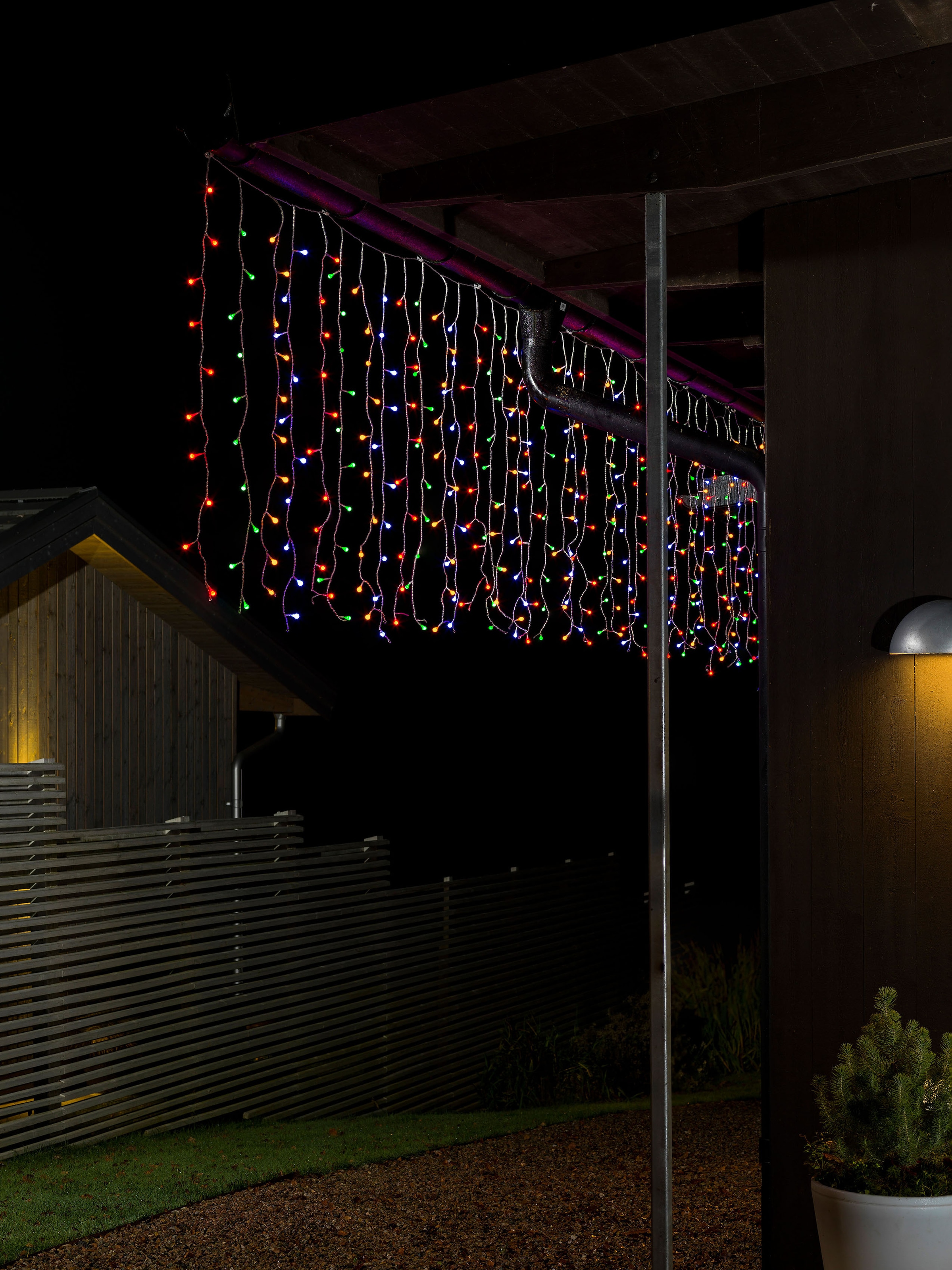 KONSTSMIDE LED-Lichtervorhang, 400 St.-flammig, LED Lichtervorhang, mit  bunten Globes, 400 bunte Dioden auf Rechnung bestellen | Lichterketten
