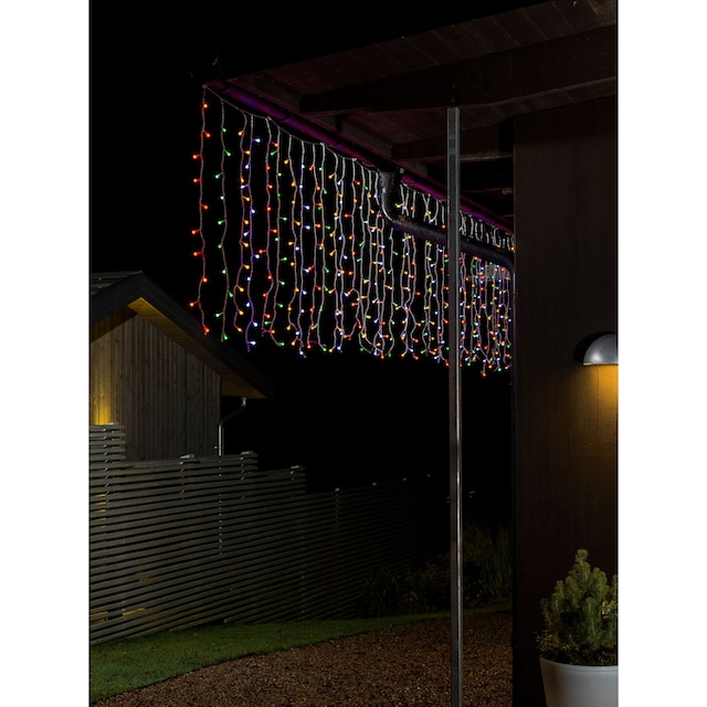 KONSTSMIDE LED-Lichtervorhang, 400 St.-flammig, LED Lichtervorhang, mit  bunten Globes, 400 bunte Dioden auf Rechnung bestellen