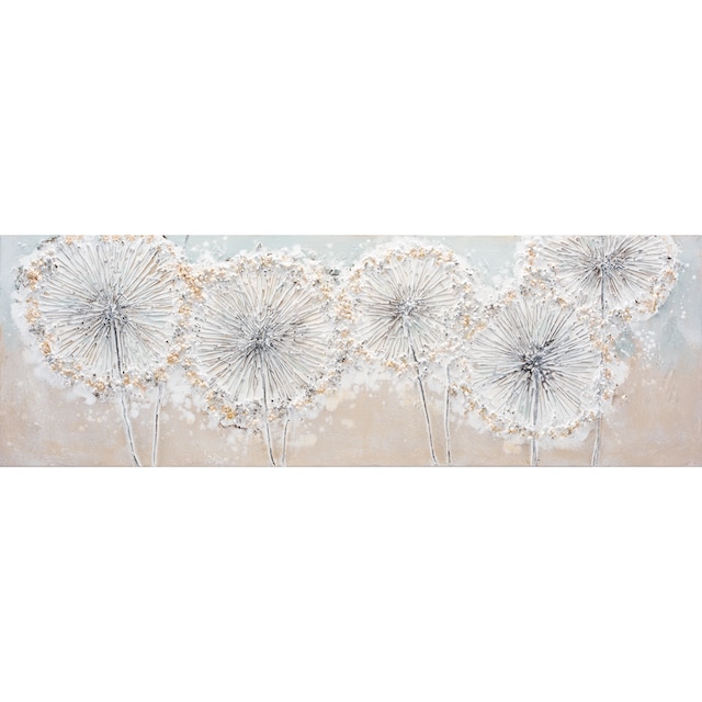Bönninghoff Ölgemälde »Pusteblumen«, Blumen, (1 St.), jedes Bild ein  Unikat, BxH: 120x40 cm auf Raten bestellen
